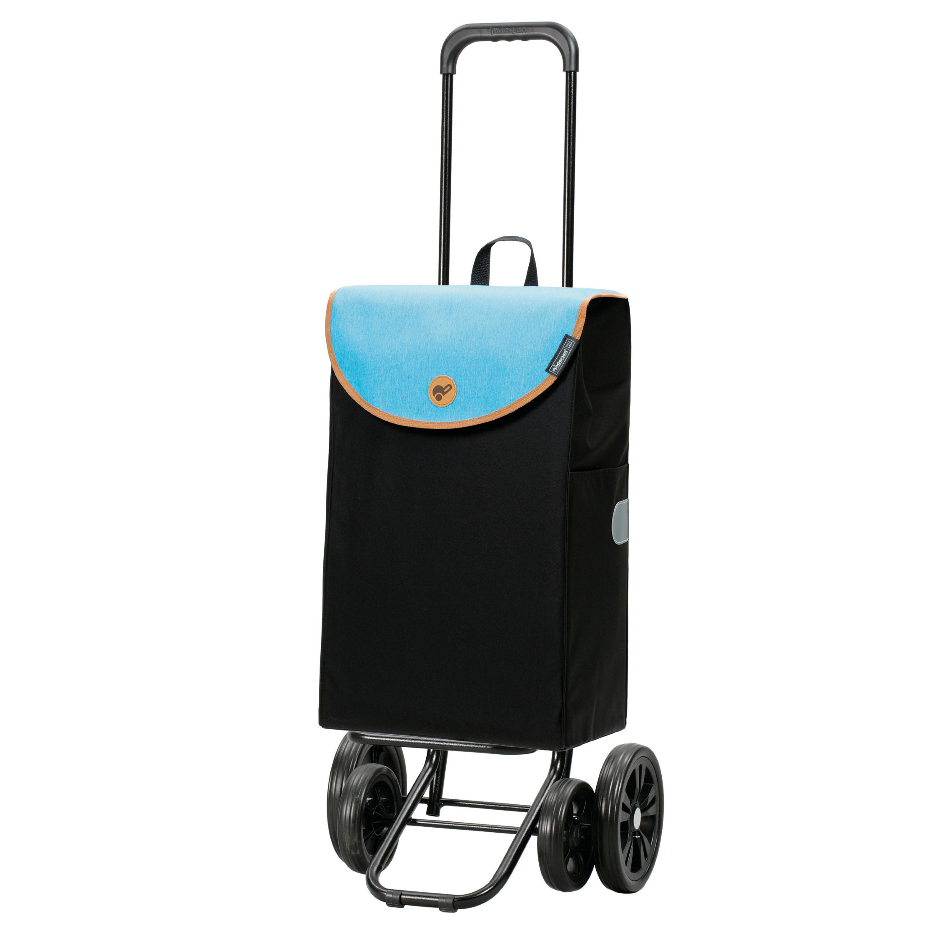 Andersen Einkaufstrolley Quattro Shopper Lova blau, klappbar, höhenverstellbar, belastbar bis 50kg, wasserabweisend
