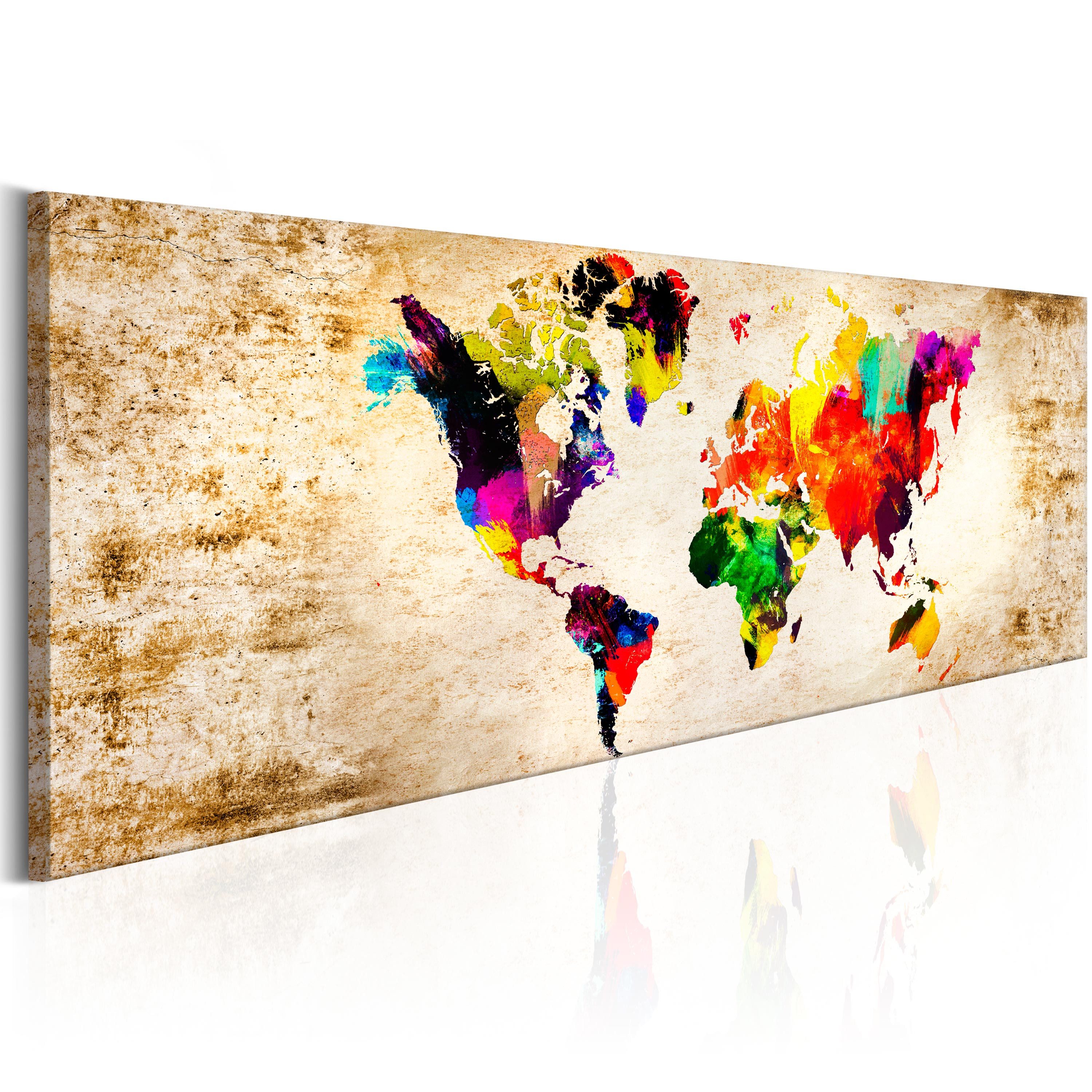 Artgeist Wandbild World in Watercolours