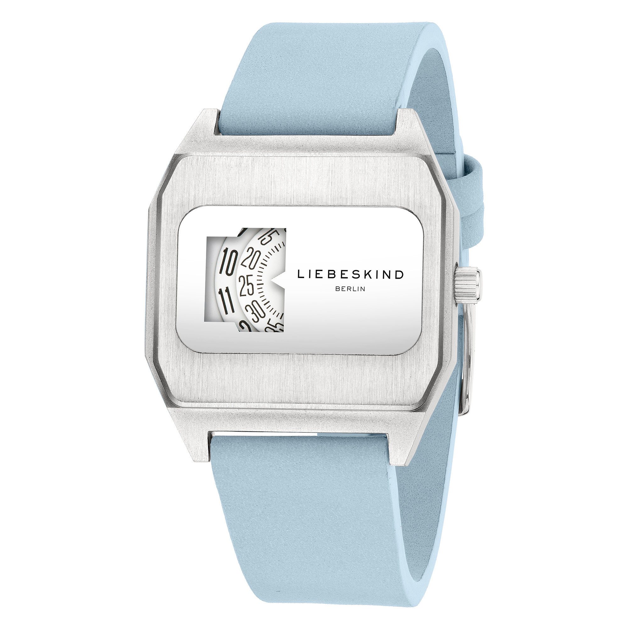 Liebeskind Berlin Quarzuhr Vinyl Vision LT-0500-LQ, Armbanduhr, Damenuhr, Lederarmband, analog