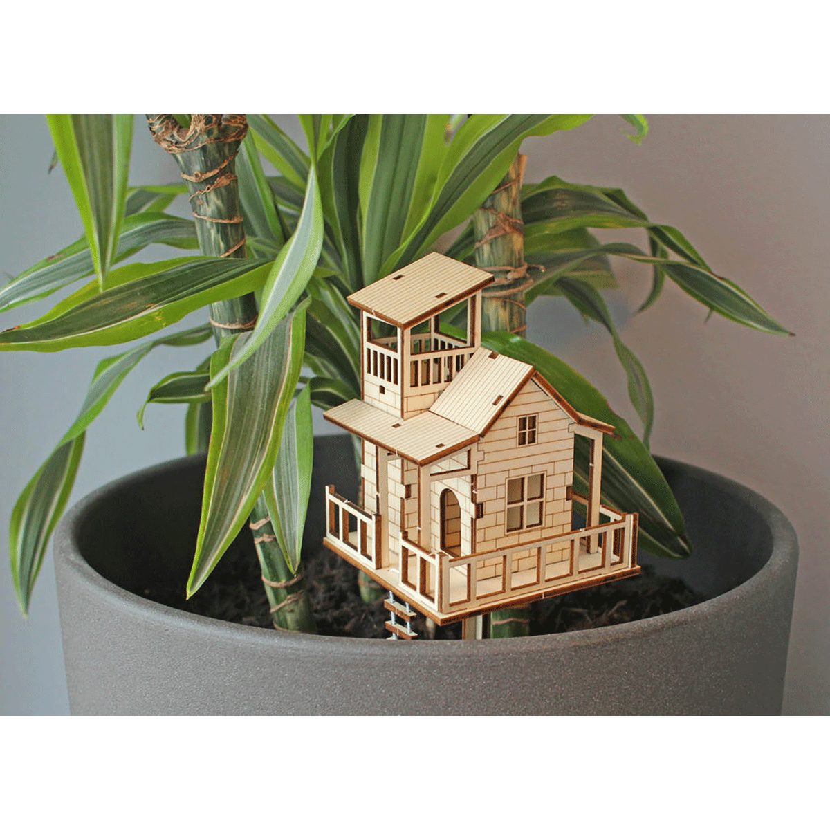 Winkee Gartenpflege-Set Winkee - Do it yourself Mini Blumentopf-Baumhaus - Das Baumhäuschen