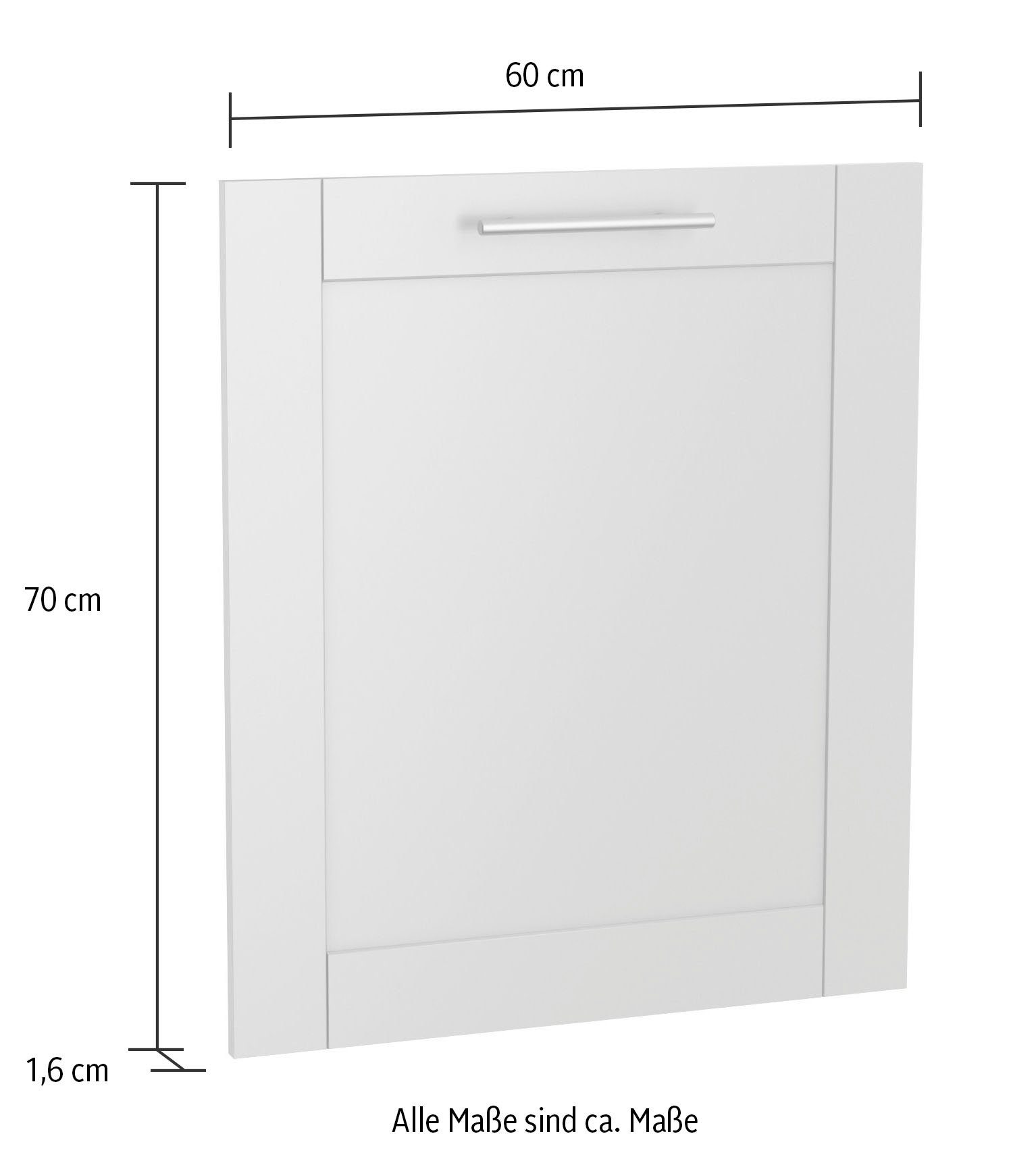 OPTIFIT hellgrau matt cm Ahus, Frontblende Breite 60