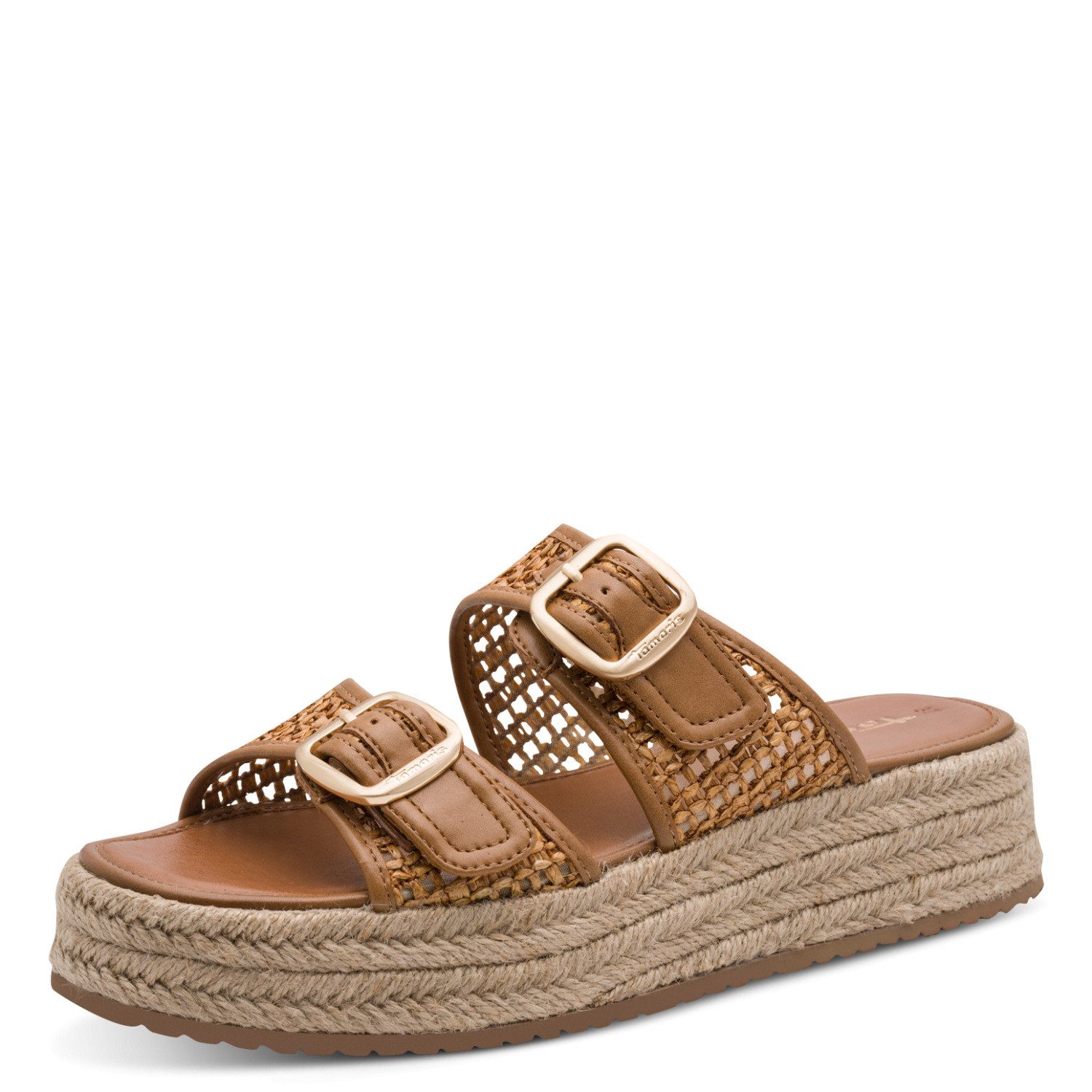 Tamaris Pantolette Plateau, Sommerschuh, Schlüpfschuh mit sommerlicher Lochung