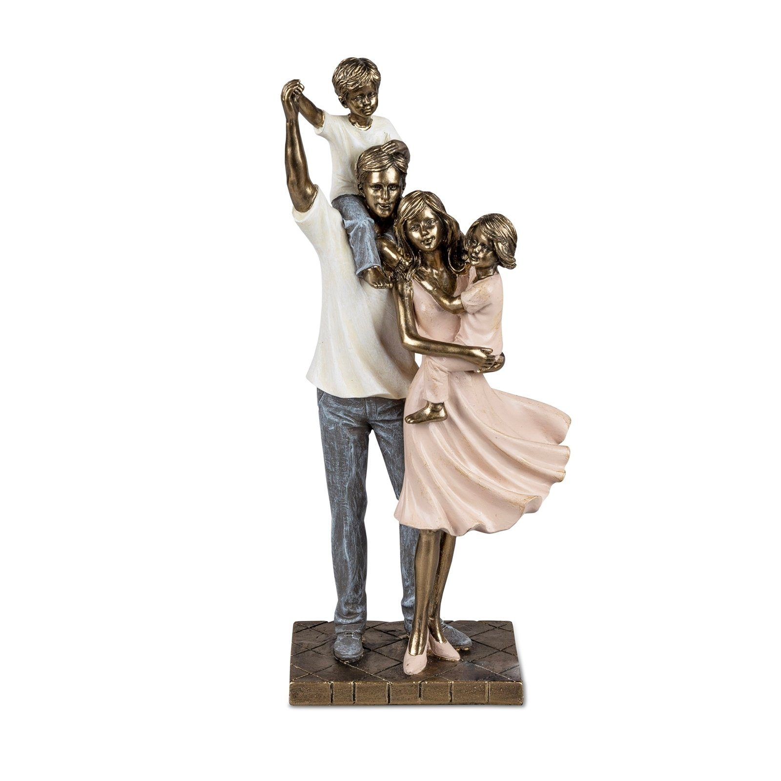 formano Dekofigur Dekofigur Familie stehend 30 cm (Stück, 1 St), Skulptur Paar mit 2 Kindern