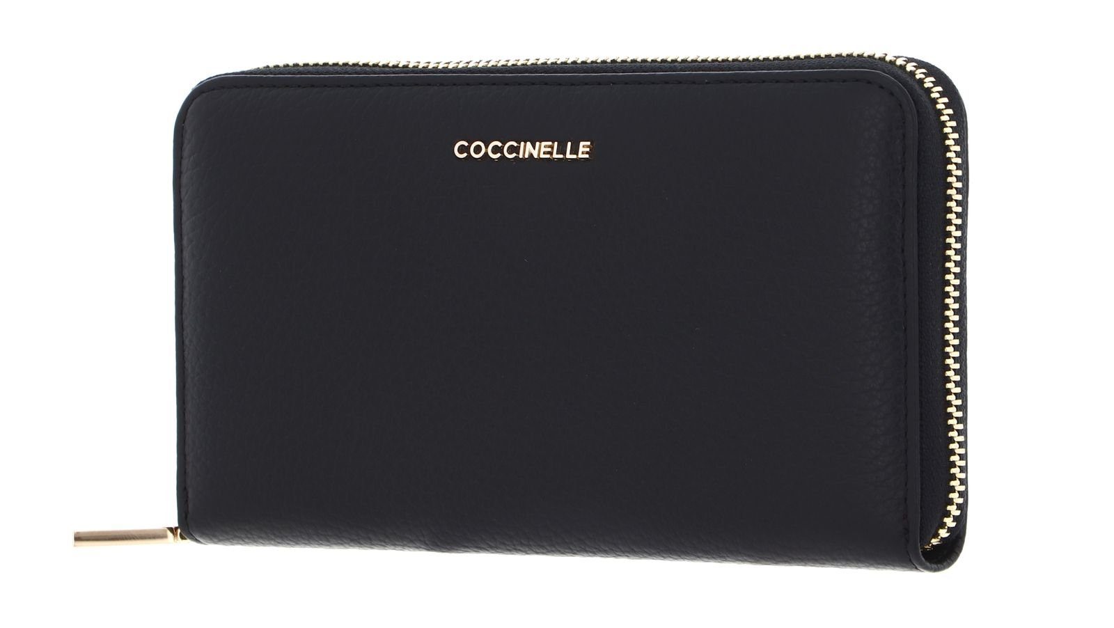 COCCINELLE Geldbörse Metallic Soft, aus echtem Leder