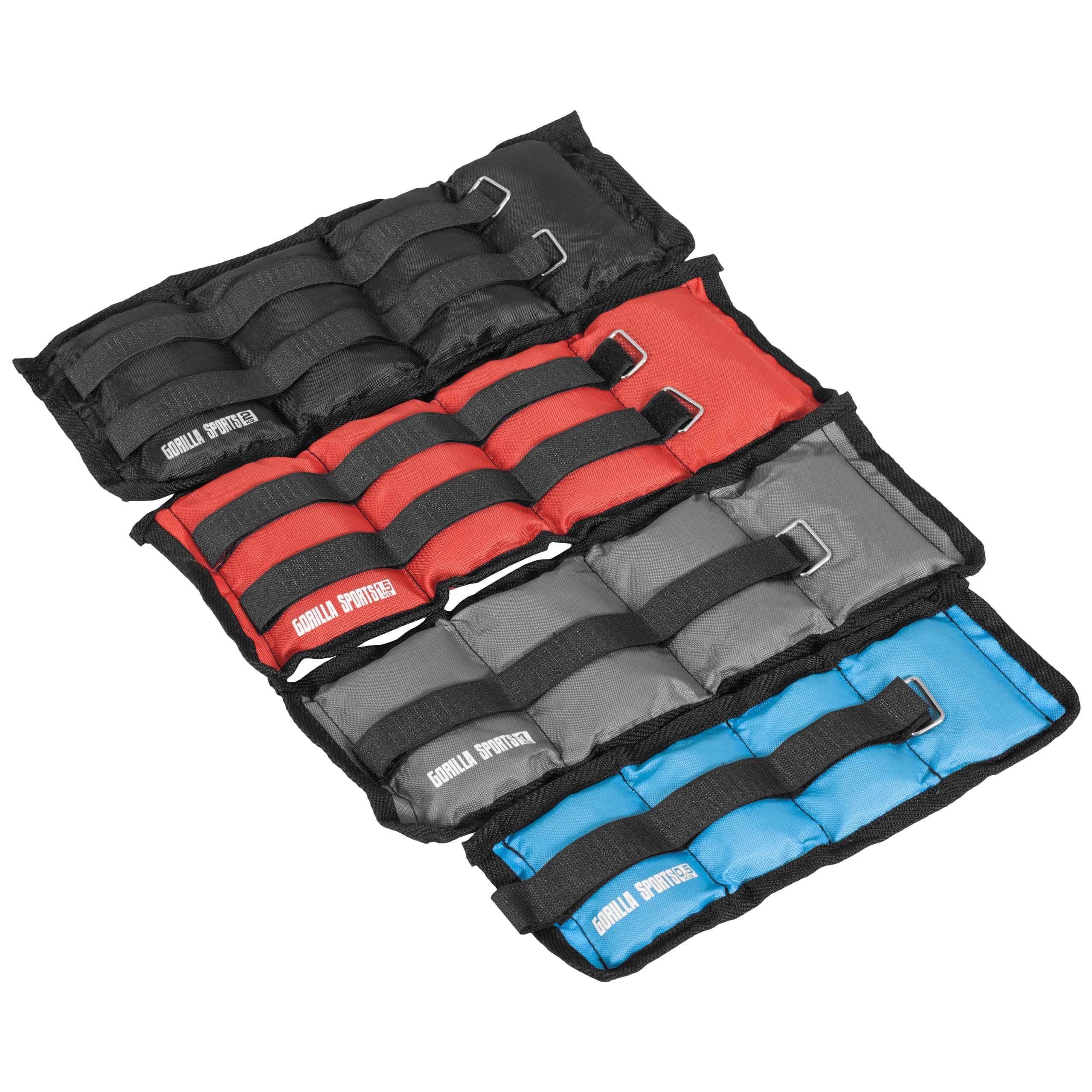 GORILLA SPORTS Zusatzgewichte Gewichtsmanschetten 0,5 - 5,0KG, 10 kg, (4-tlg)
