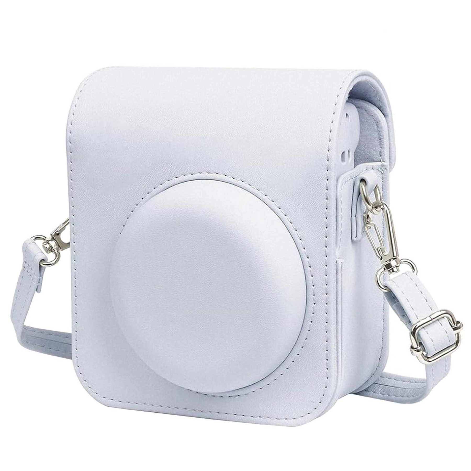 Mutig Kameratasche mini Camera Tasche,Kompatibel mit Fujifilm Instax Mini 12 Kameratasche (Kamera Tasche Ästhetisch Kunstleder Hülle, für Sofortbildkamera Tasche)