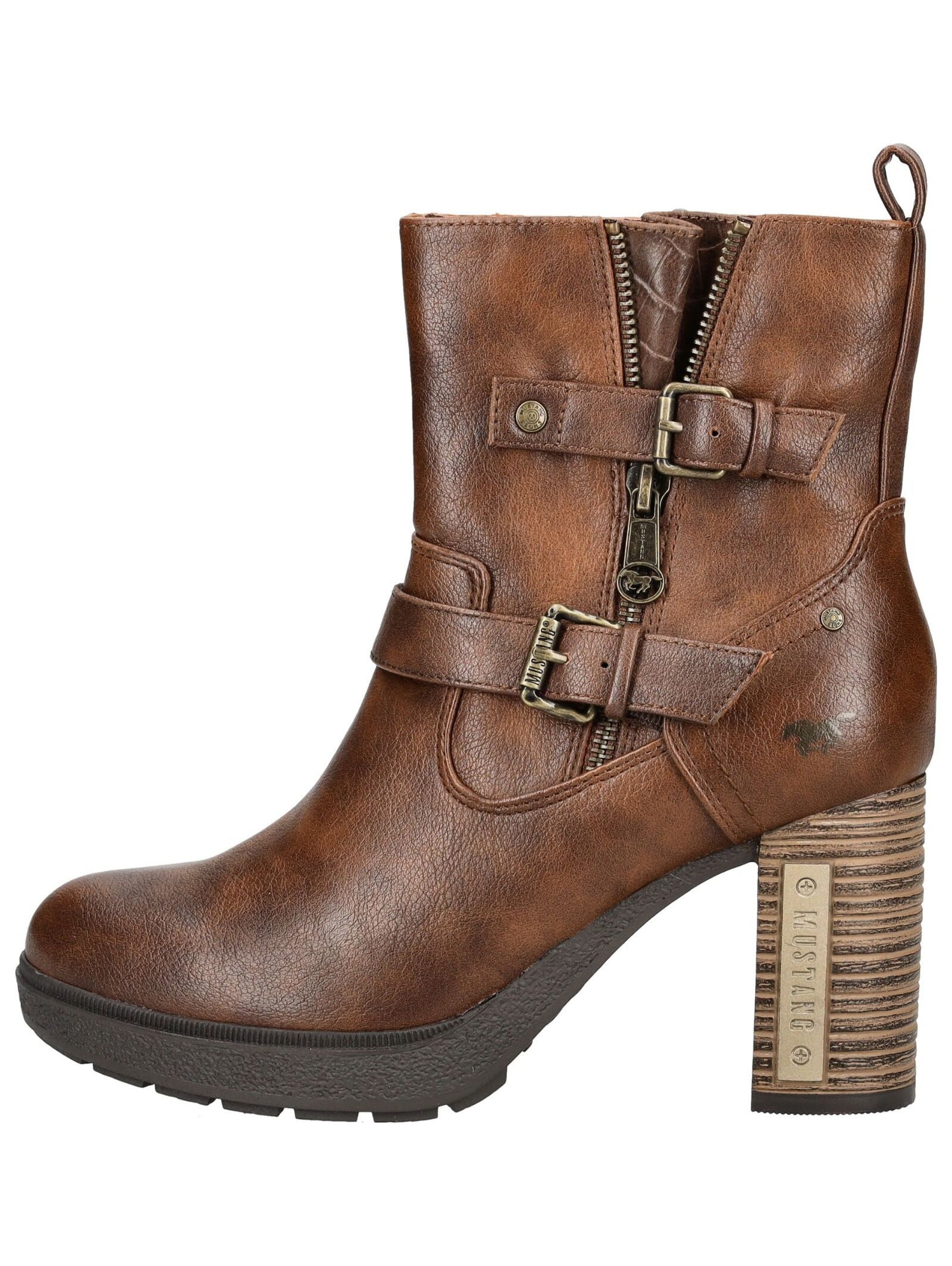 Mustang Shoes Mustang Shoes Stiefelette Lederimitat/Textil High-Heel-Stiefe günstig online kaufen