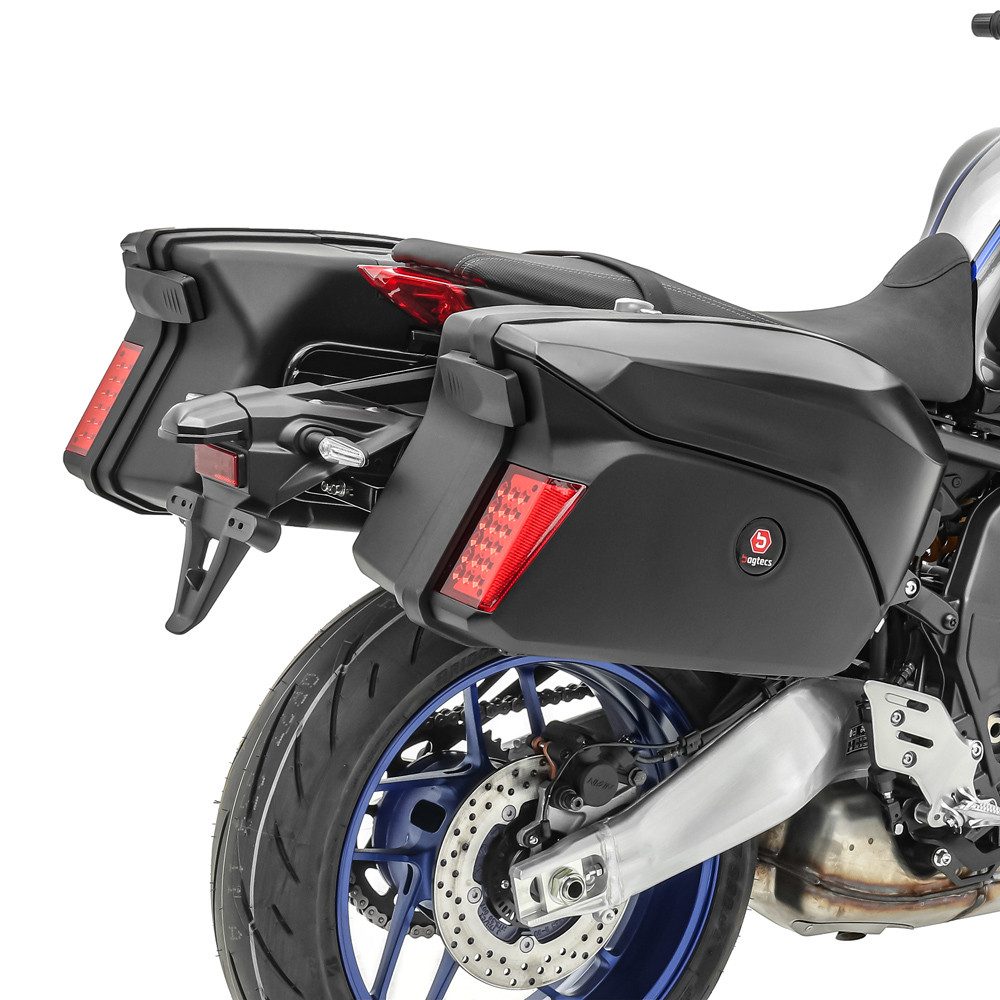 Bagtecs Kofferset Motorrad Koffer + Kofferträger Seitenkoffer Universal # PX74 matt
