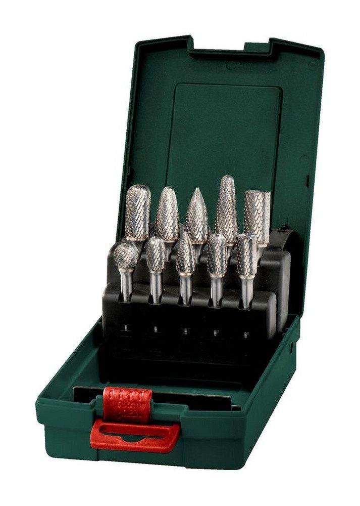 metabo Schaftfräser, Hartmetall-Fräser-Set Schaft 6 mm 10-teilig