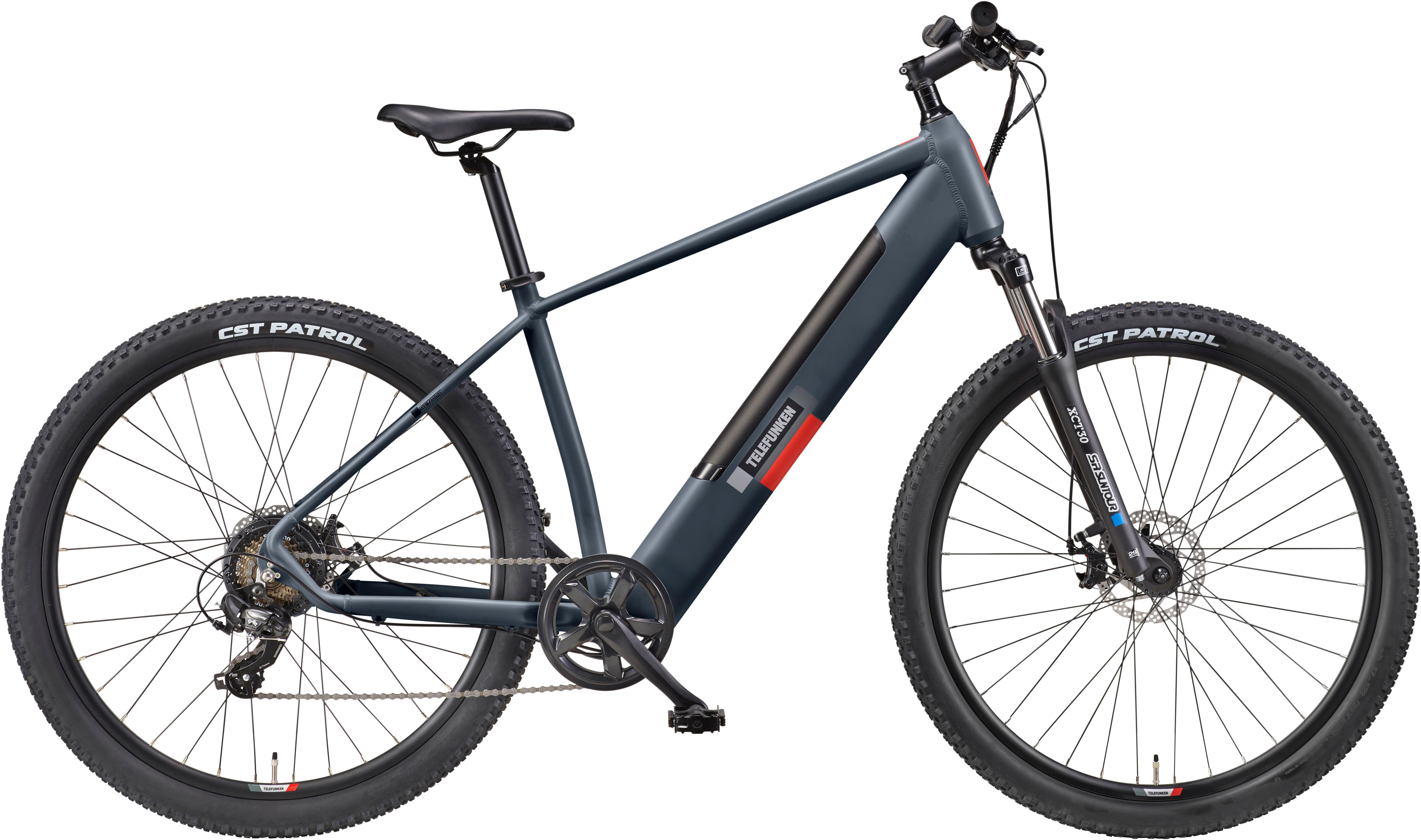 Telefunken E-Bike Mountainbike Aufsteiger M921, 7 Gang Shimano, Kettenschaltung, Heckmotor, 468 Wh, (29 Zoll, Scheibenbremsen), Pedelec, Elektrofahrrad für Damen u. Herren, MTB