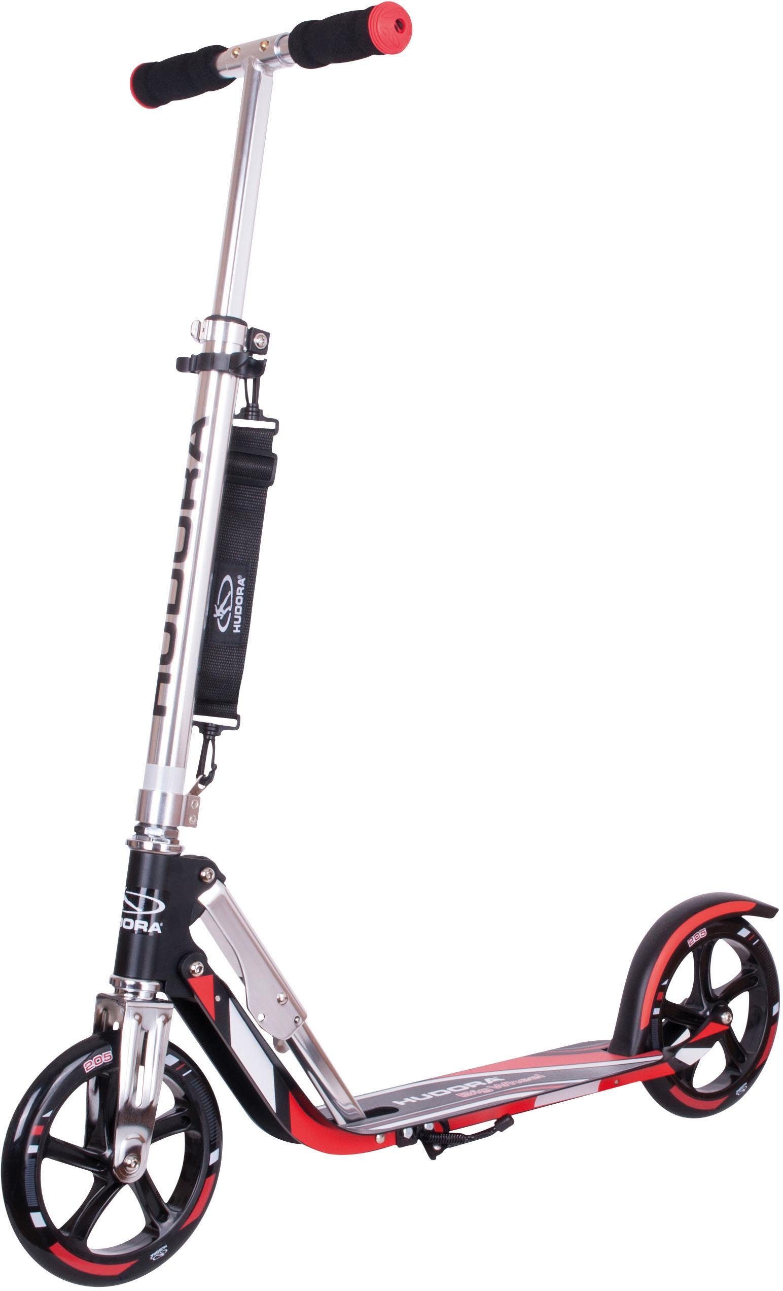 Big Wheel schwarz/rot Scooter Hudora 205