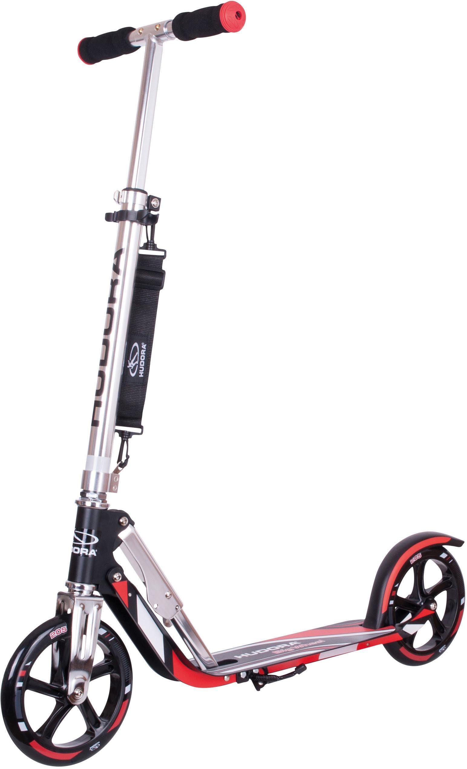 Hudora Scooter schwarz/rot Wheel 205 Big