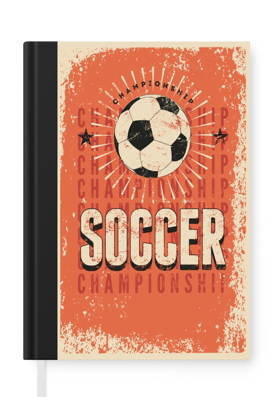 Fußball Haushaltsbuch Vintage 98 Tagebuch, Fußball Notizheft, Sport, Zitate A5, - - - MuchoWow - Merkzettel, Seiten, Notizbuch Journal, - Meisterschaft
