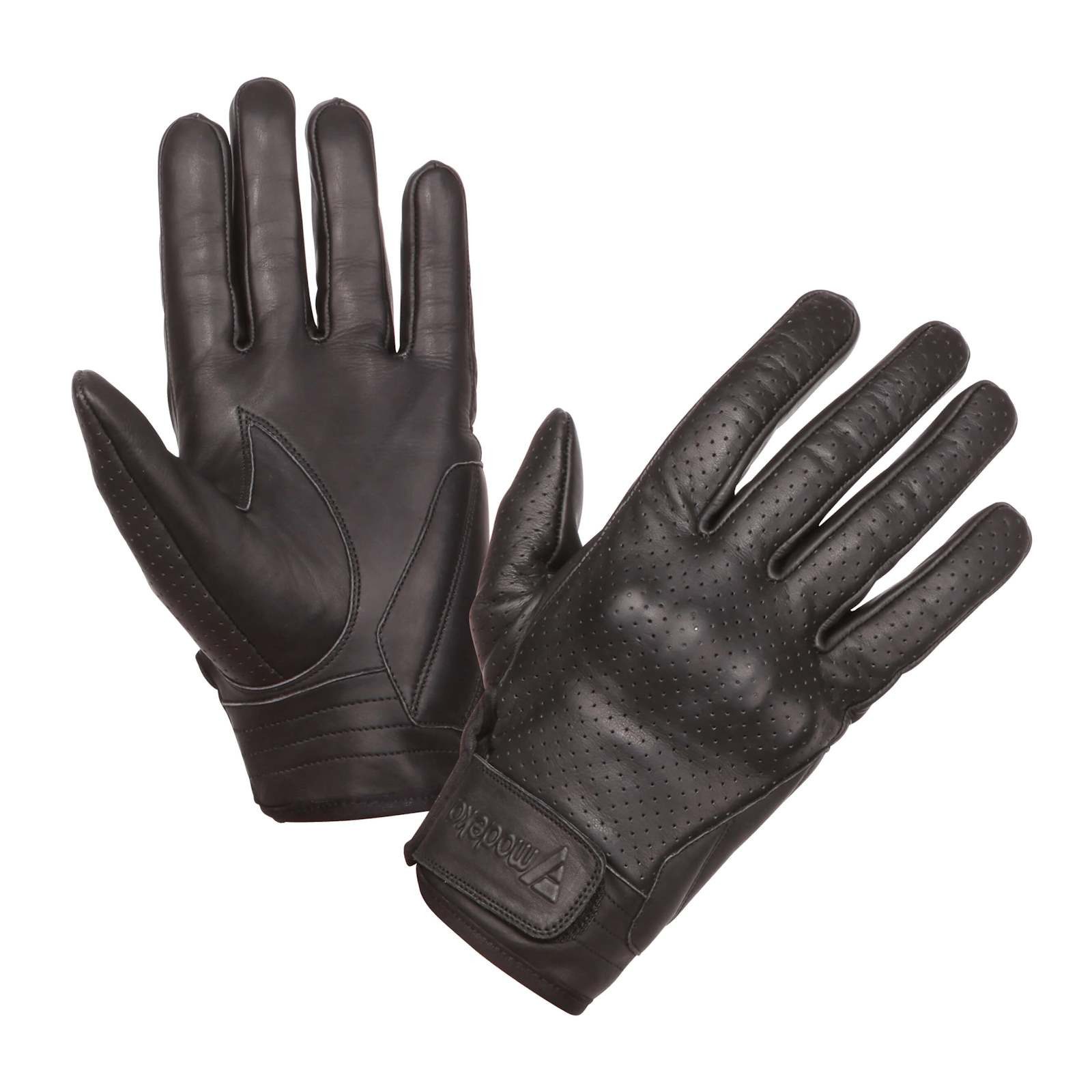 Modeka Motorradhandschuhe Modeka Hot Classic Lederhandschuhe schwarz mit Pr günstig online kaufen