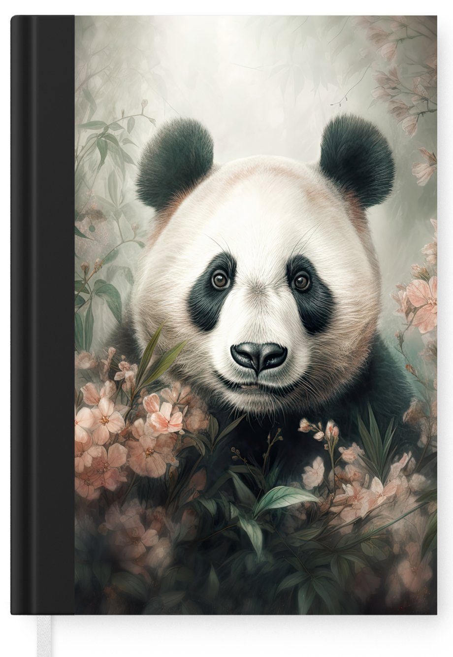 Tiere Tagebuch, Seiten, Haushaltsbuch - - MuchoWow Notizbuch 98 Merkzettel, Journal, A5, Pflanzen, Notizheft, Panda