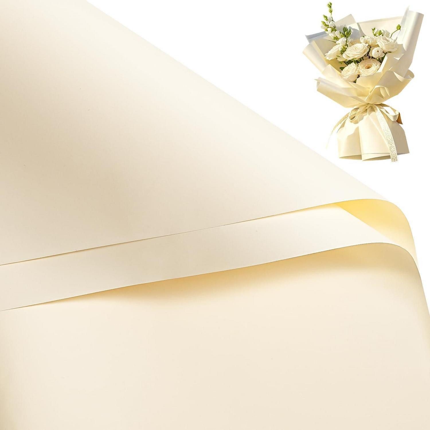 LuxusKollektion Geschenkpapier Blumenpapier wasserfest 20 Blatt, (20St)