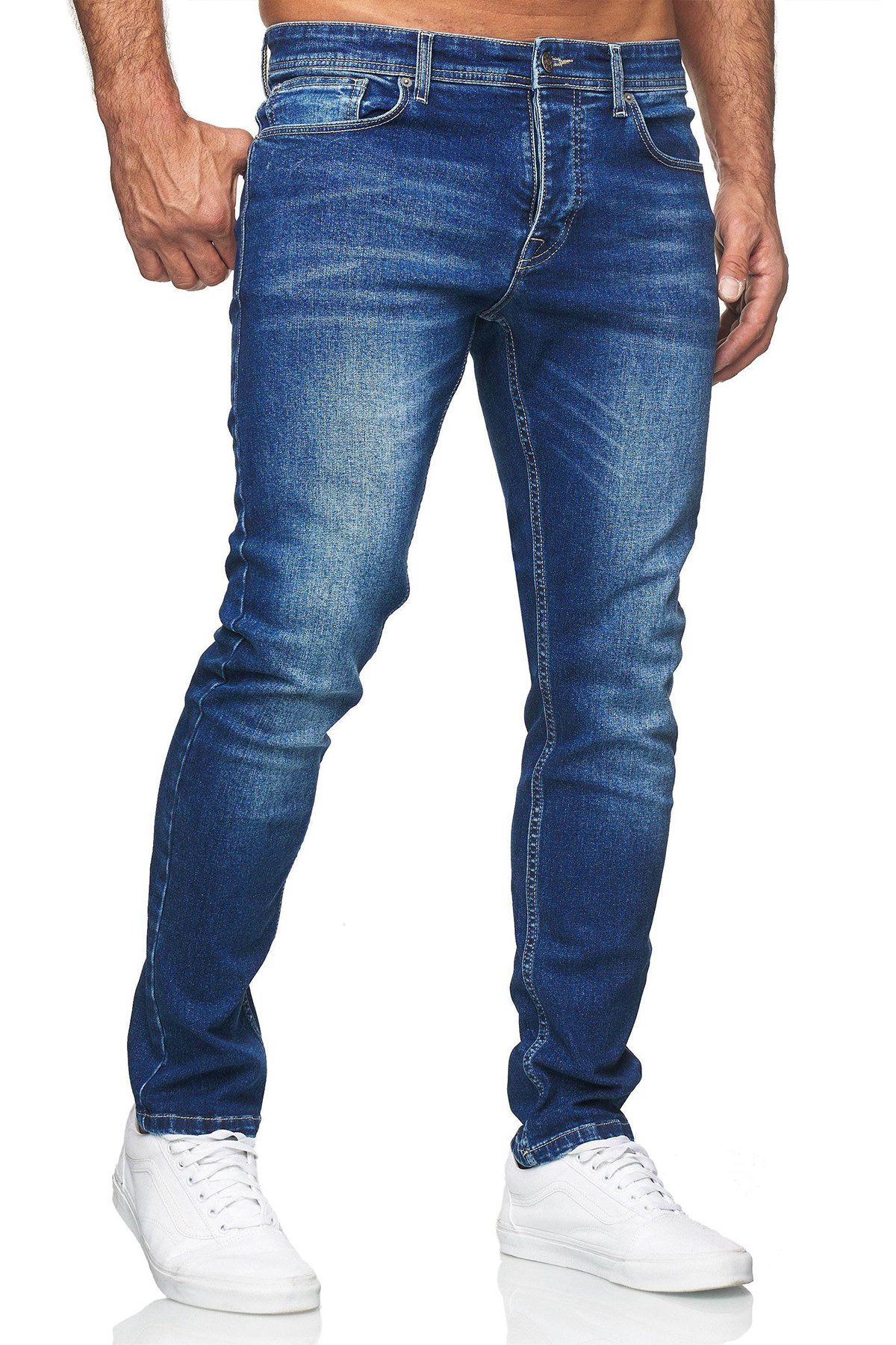 Slim-fit-Jeans MERISH Jeans Herren Destroyed Hose Jeanshose Männer Slim Fit Stretch