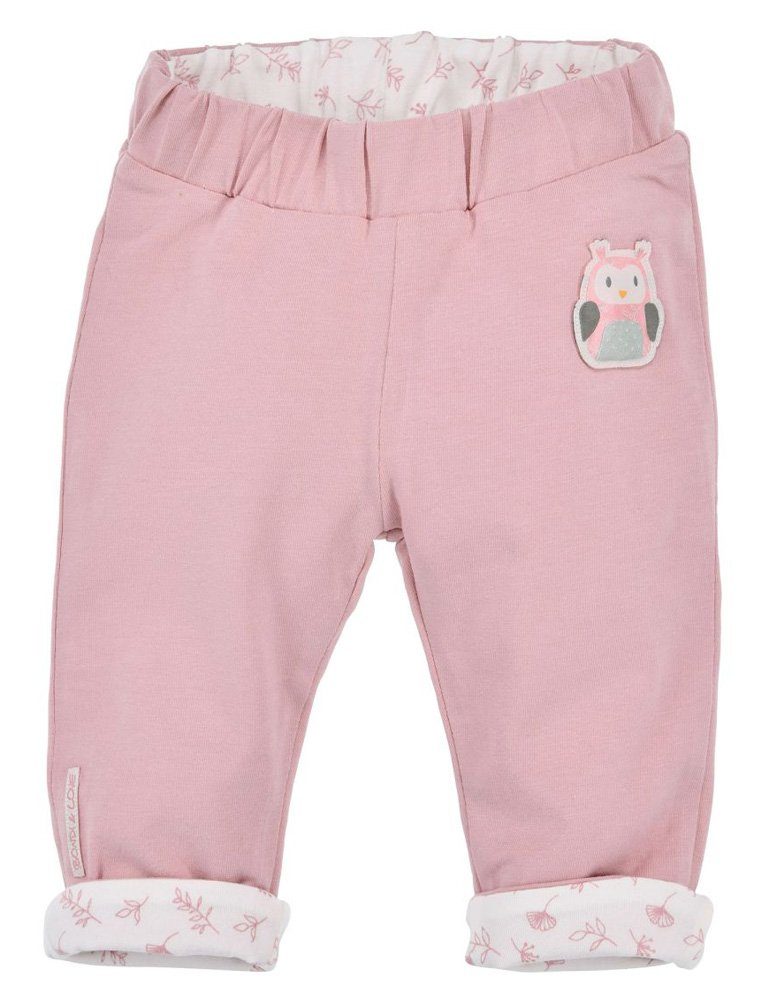 BONDI Trachtenlederhose Baby Mädchen Wendehose Laufhose 'Eule' 93734, Ros