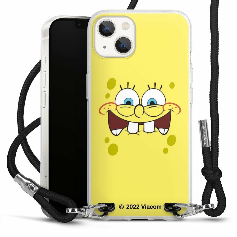 DeinDesign Handyhülle Spongebob Schwammkopf Offizielles Lizenzprodukt Kindheit, Apple iPhone 13 Handykette Hülle mit Band Case zum Umhängen