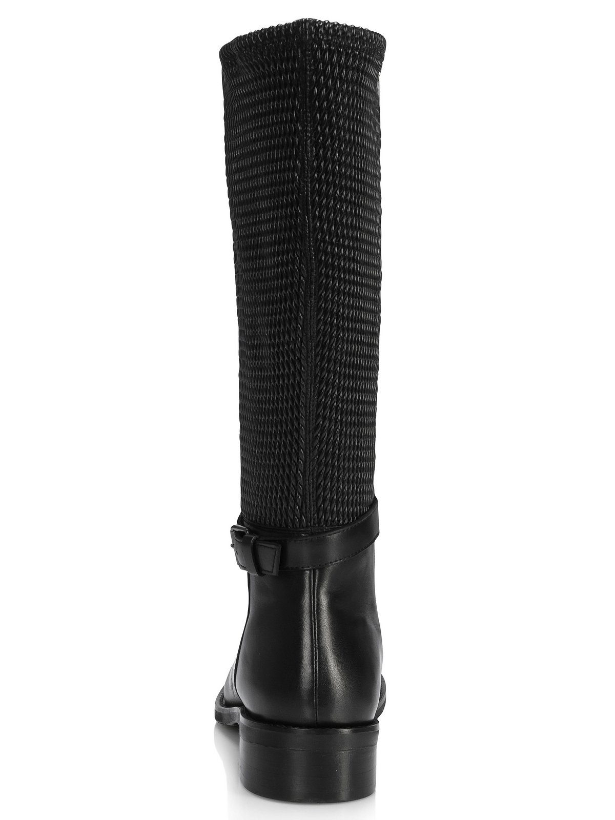 Sheego Große Größen Weitschaftstiefel aus echtem Leder, mit Zierschnalle