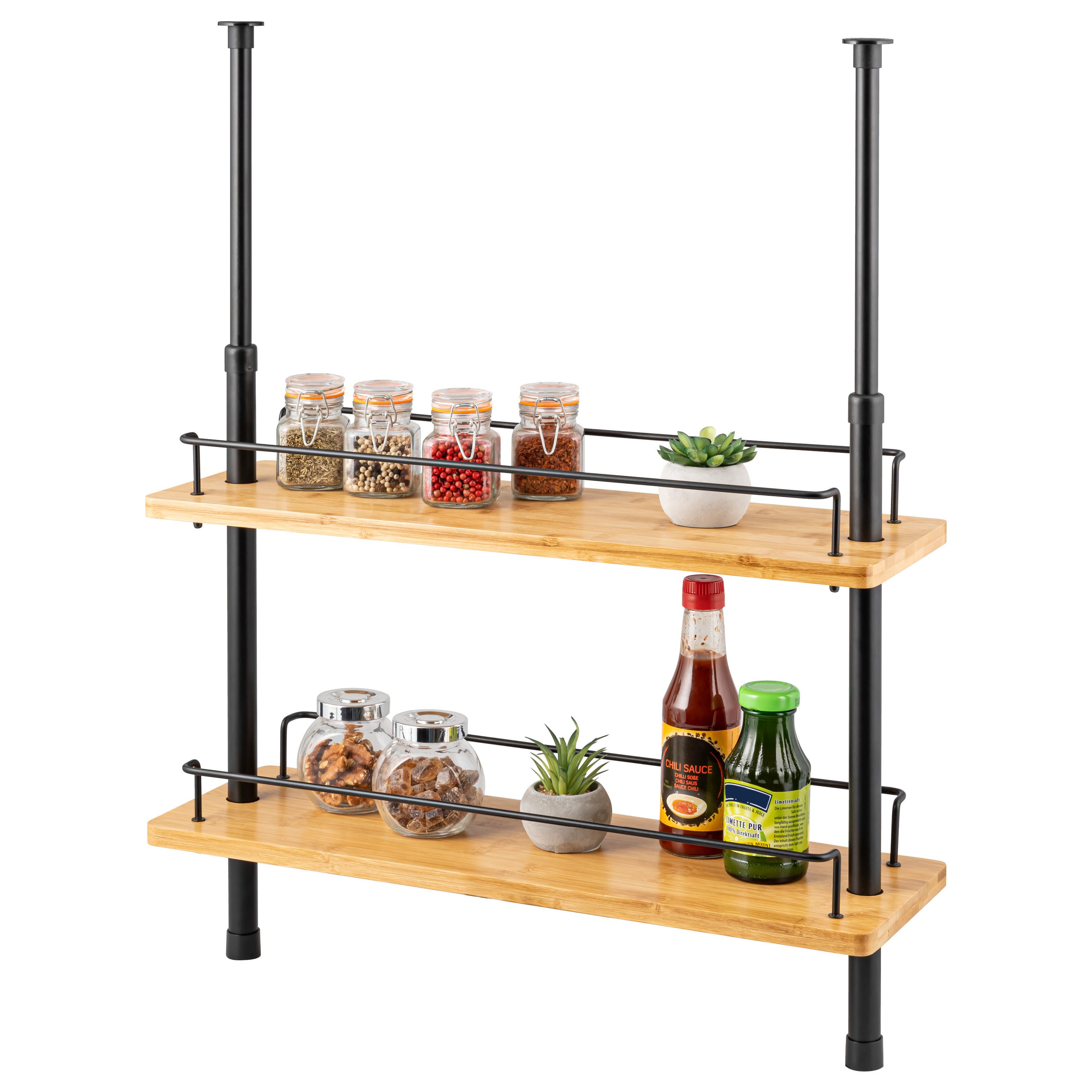 bremermann Spannregal Teleskop-Regal, Teleskopgewürzregal, 2 Regale, Bambus günstig online kaufen