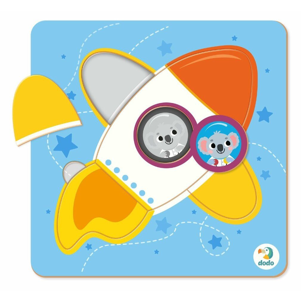 dodo Puzzle DODO Puzzle Rakete 5 Teile, Puzzleteile