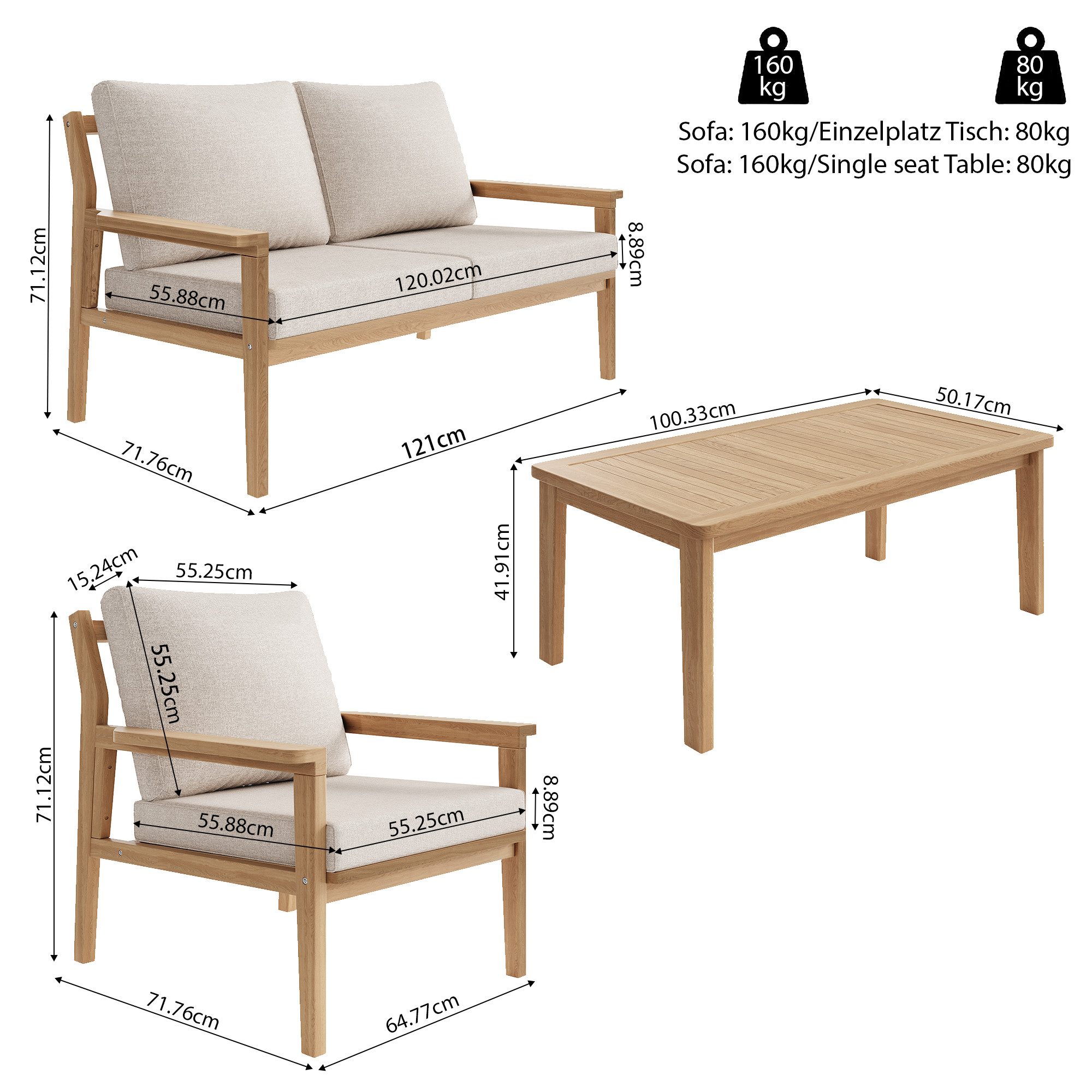 Celya Gartenlounge-Set Gartenlounges Balkon, Gartenmöbel Set günstig online kaufen