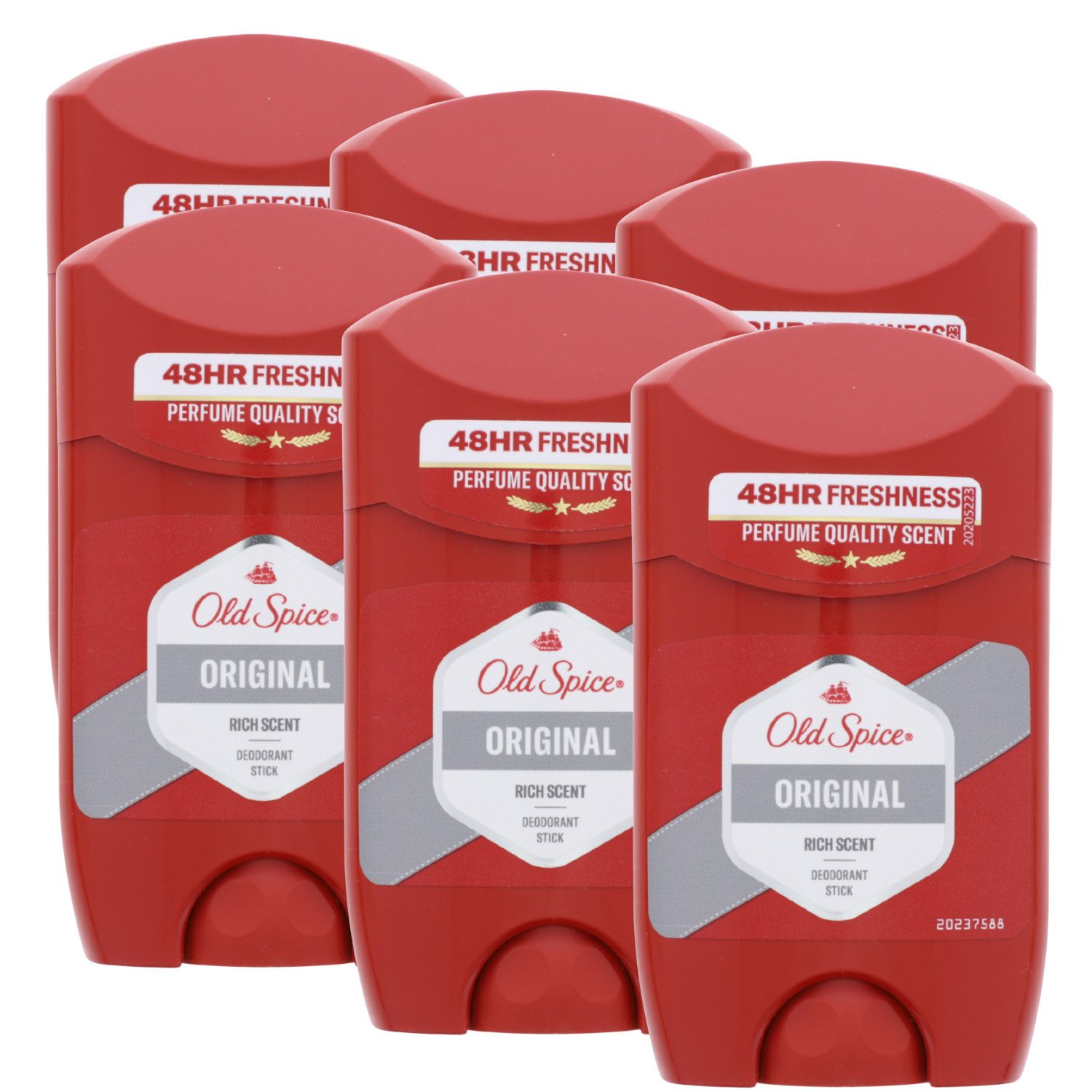Old Spice Deo-Roller 6 x Old Spice Original Дезодорантыtick für Männer jeweils 50ml 48H Frischer M