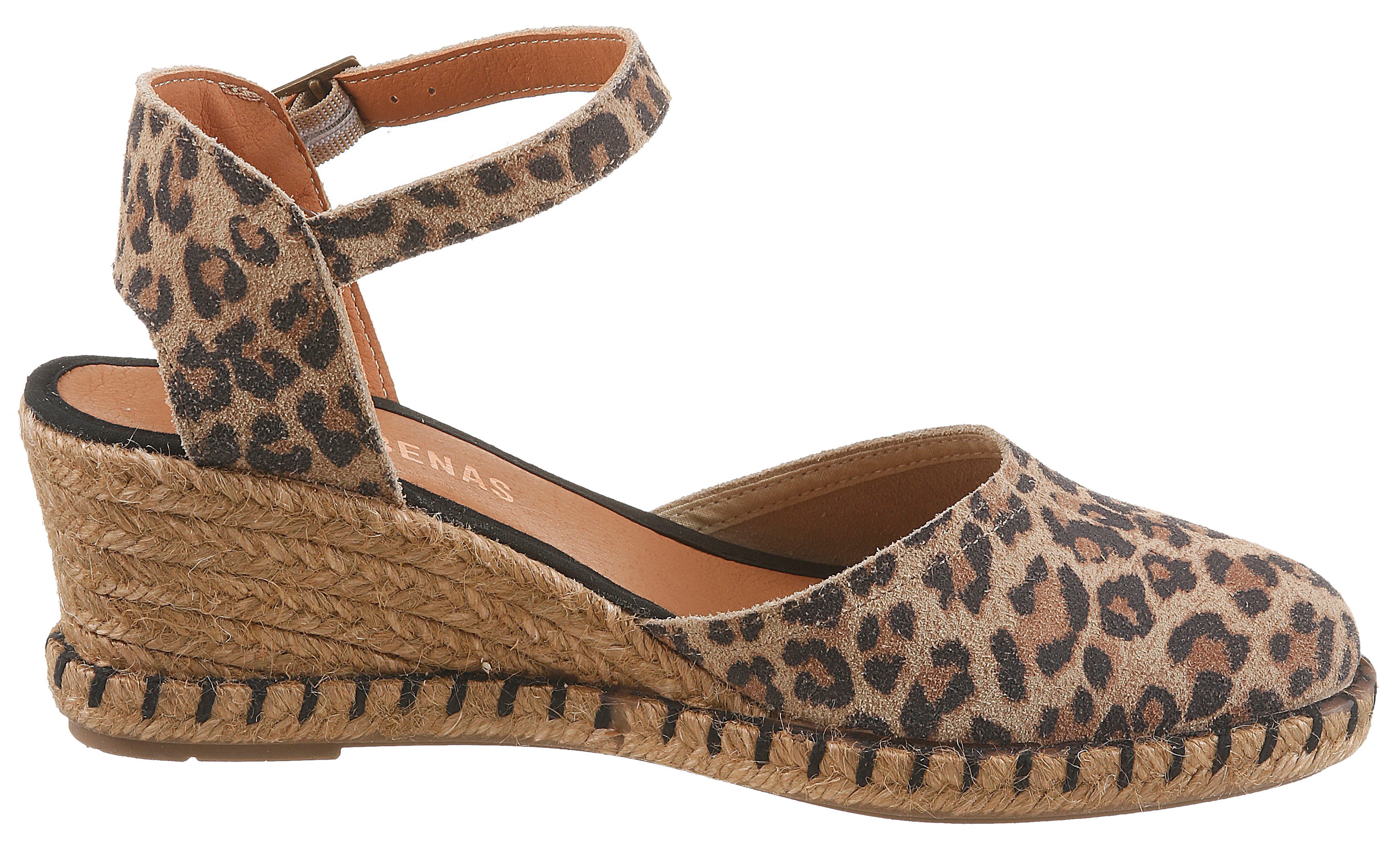 VERBENAS MALENA LEO Slingpumps Keilsandalette, Sommerschuh, Urlaubsschuh im Leo-Look – Bild 5 von 5