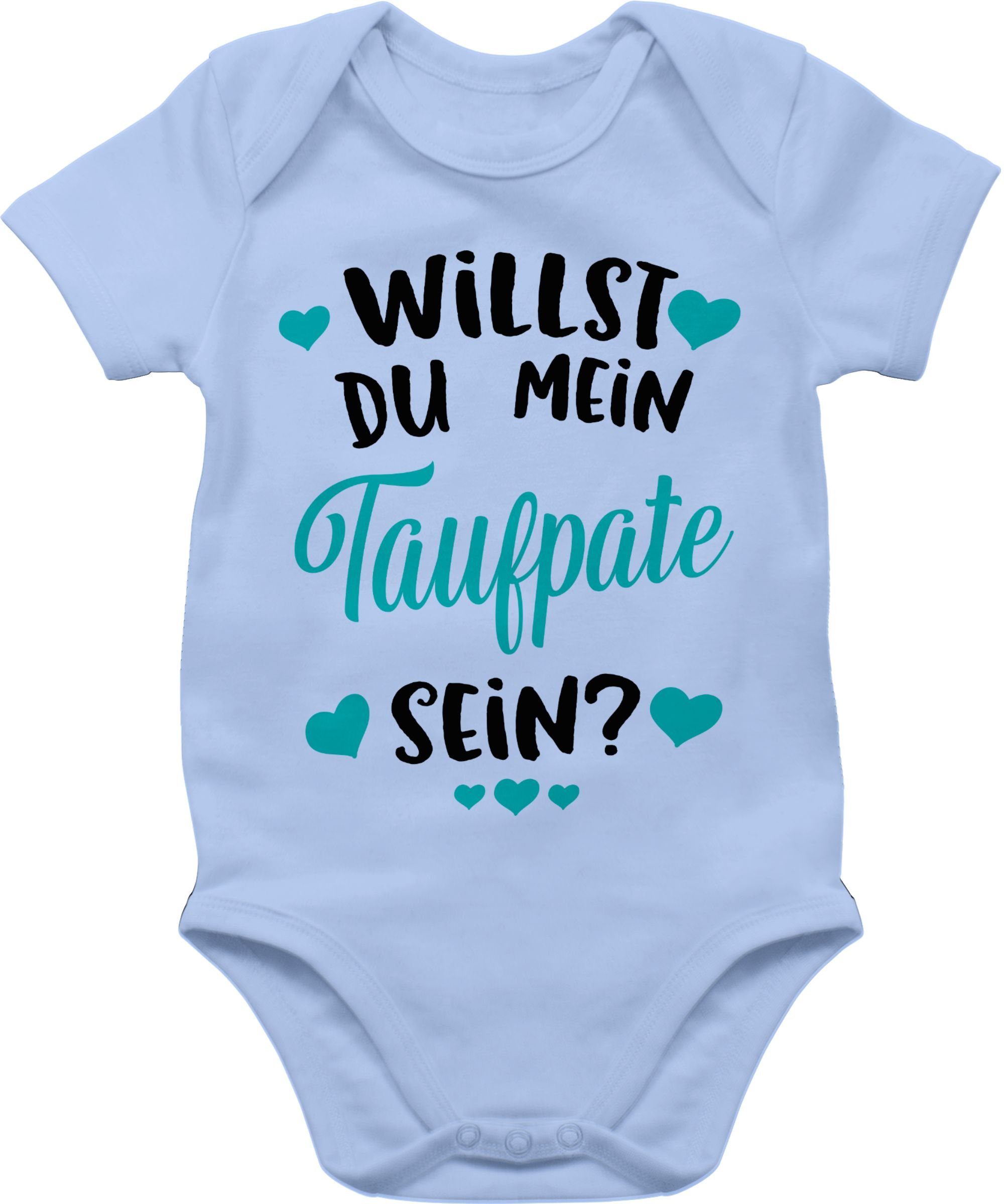 Shirtbody Willst du mein Taufpate sein? - türkis