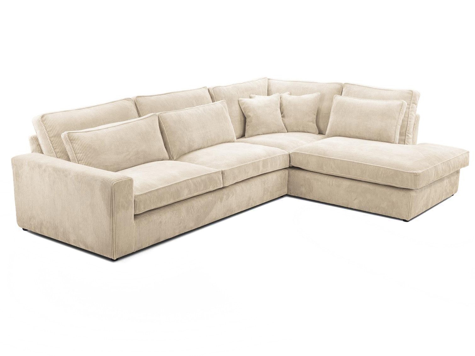 Beautysofa Ecksofa mit dekorativen Kissen PARMA, im modernes Design, klassische Polsterecke inklusive Wellenfedern, Ottomane links oder rechts wählbar – Bild 3 von 5