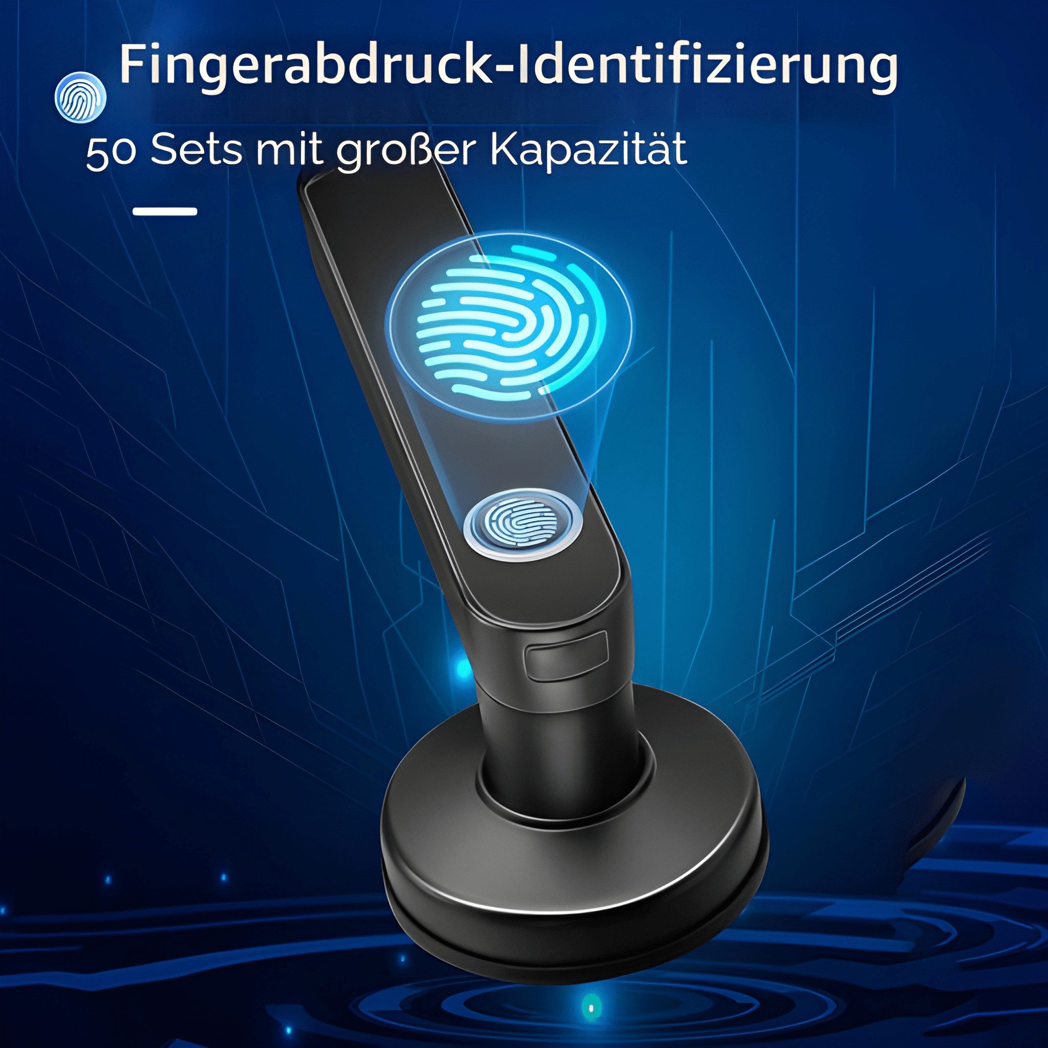 Tuya Türschlossantrieb BLE Fingerabdruck-Türschloss digitales elektronisches Schloss, App-Steuerung via Bluetooth, Tastatur zur Eingabe von PIN-Codes