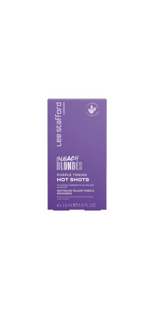 Lee Stafford Haarmaske Lee Stafford Bleach Blondes Purple Toning Hot Shot 4x15ml