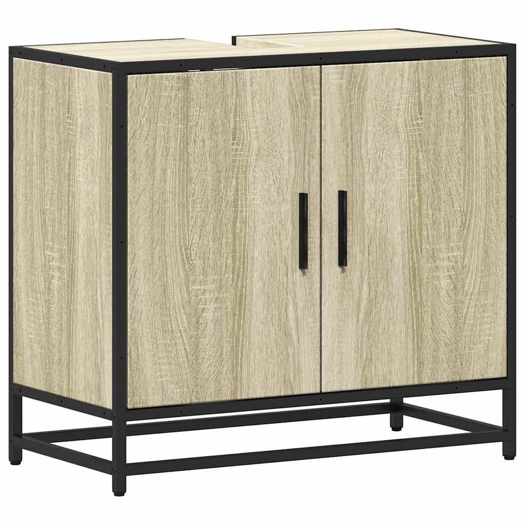 vidaXL Badezimmer-Set Badschrank Sonoma-Eiche 65x33x60 cm günstig online kaufen