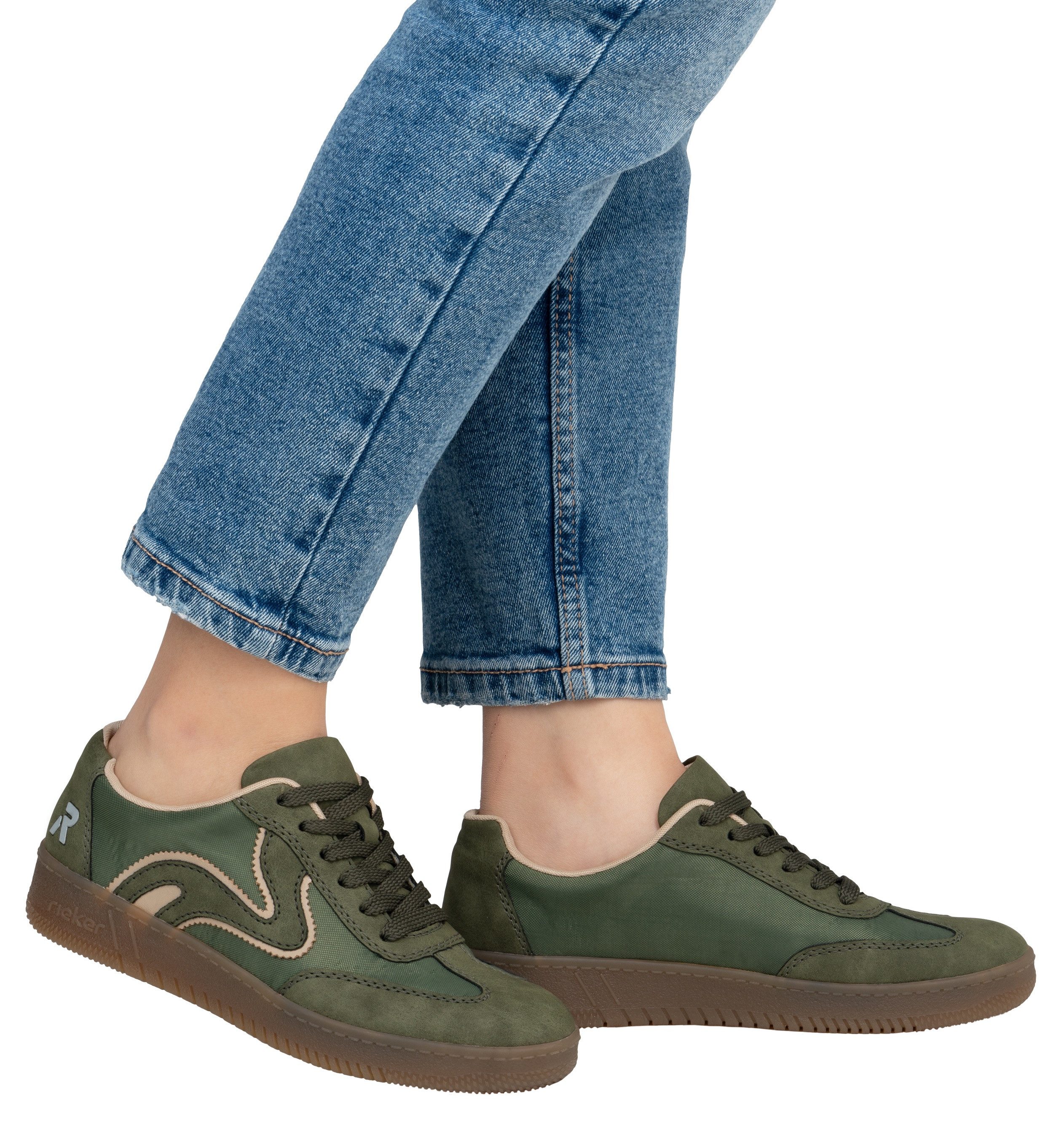 Rieker Sport Plateausneaker, Freizeitschuh, Halbschuh, Schnürschuh in veganer Verarbeitung