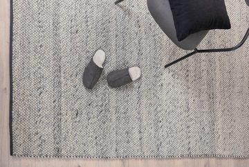 Teppich Ganga Teppich 240x170 cm Wolle grau., ebuy24, Höhe: 1 mm
