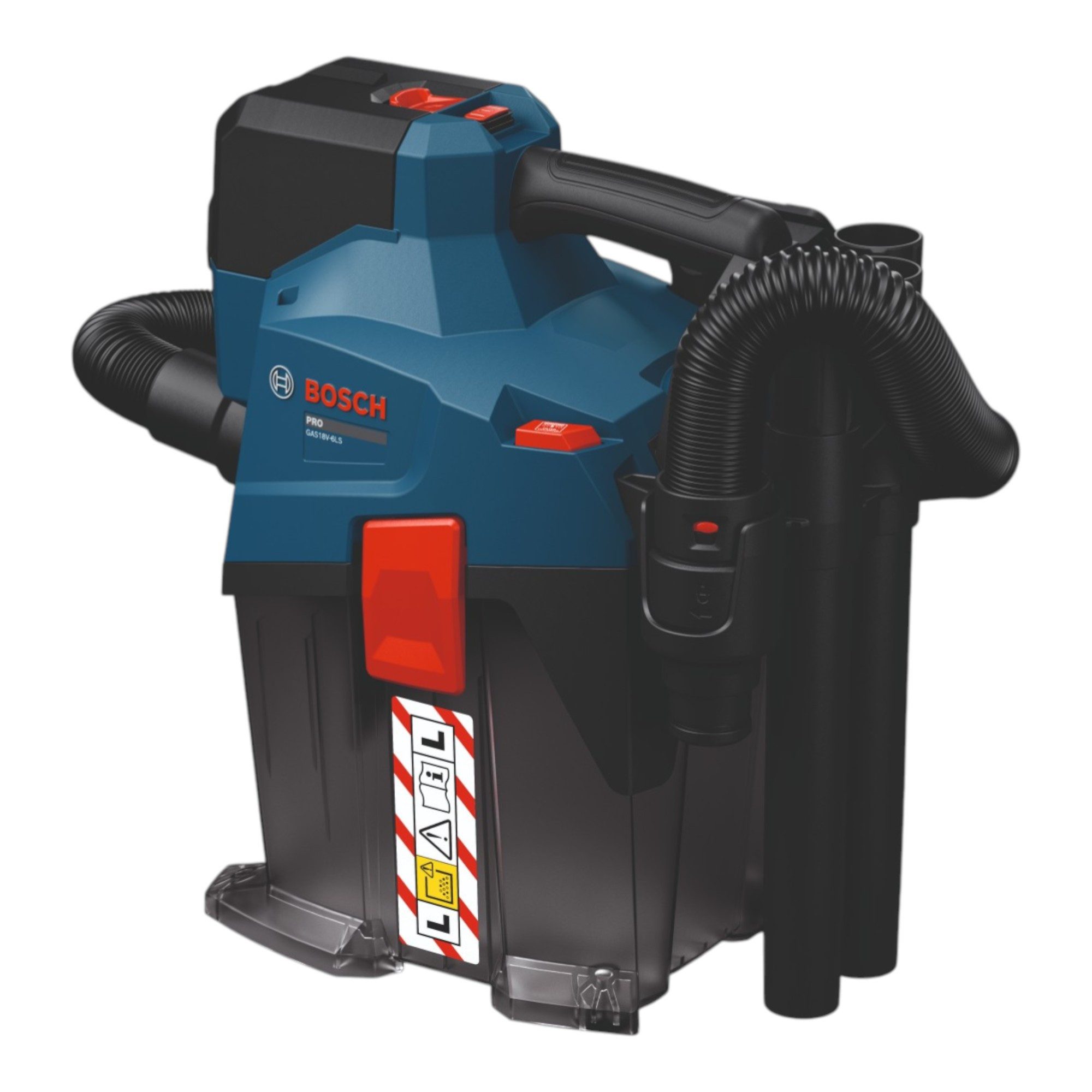 Bosch Professional Akku-Handstaubsauger GAS 18V-6L S Akku Staubsauger 18 V 6 l Staubklasse L + 2x Akku 5,0 Ah