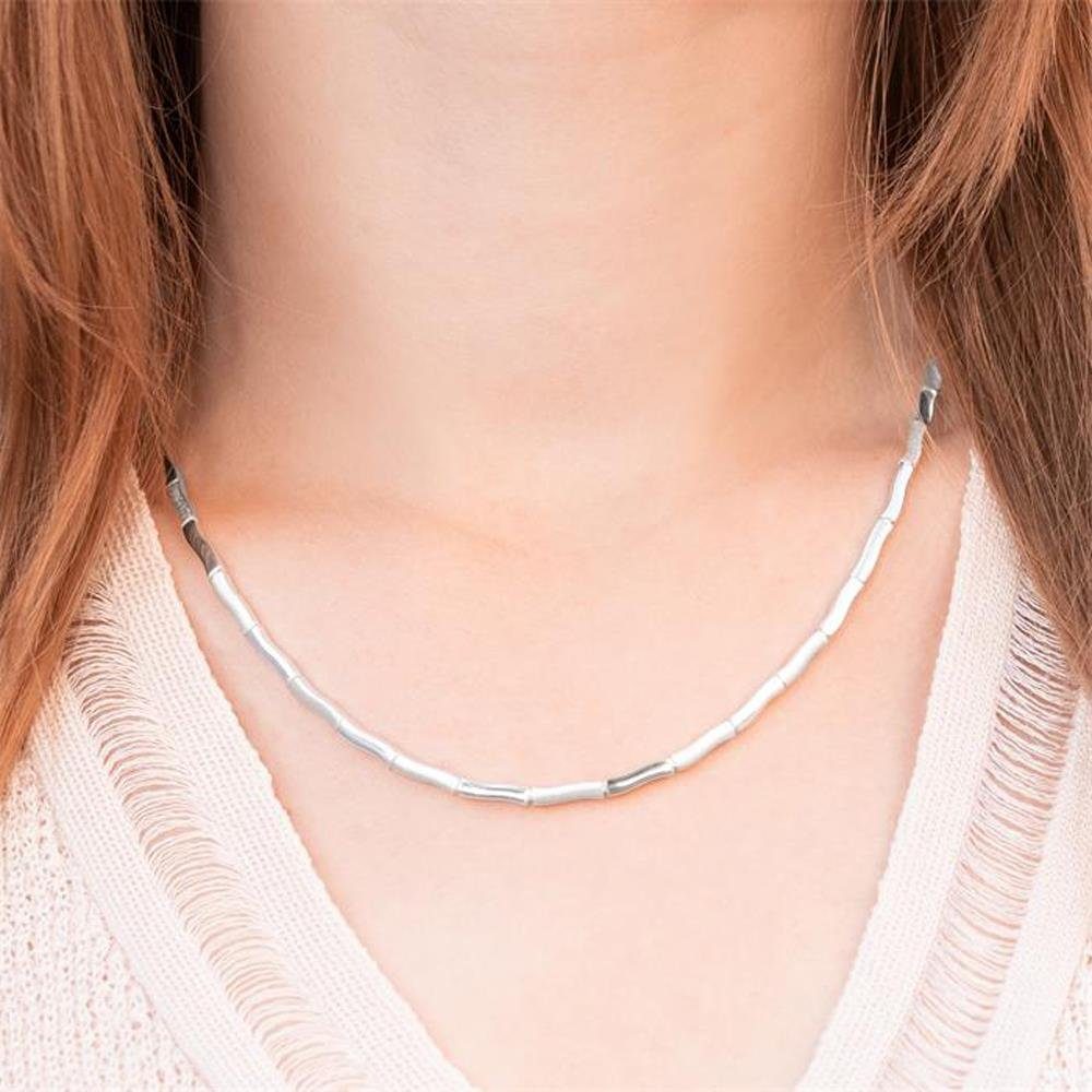 Unique Collier Modernes Unique Silbercol...