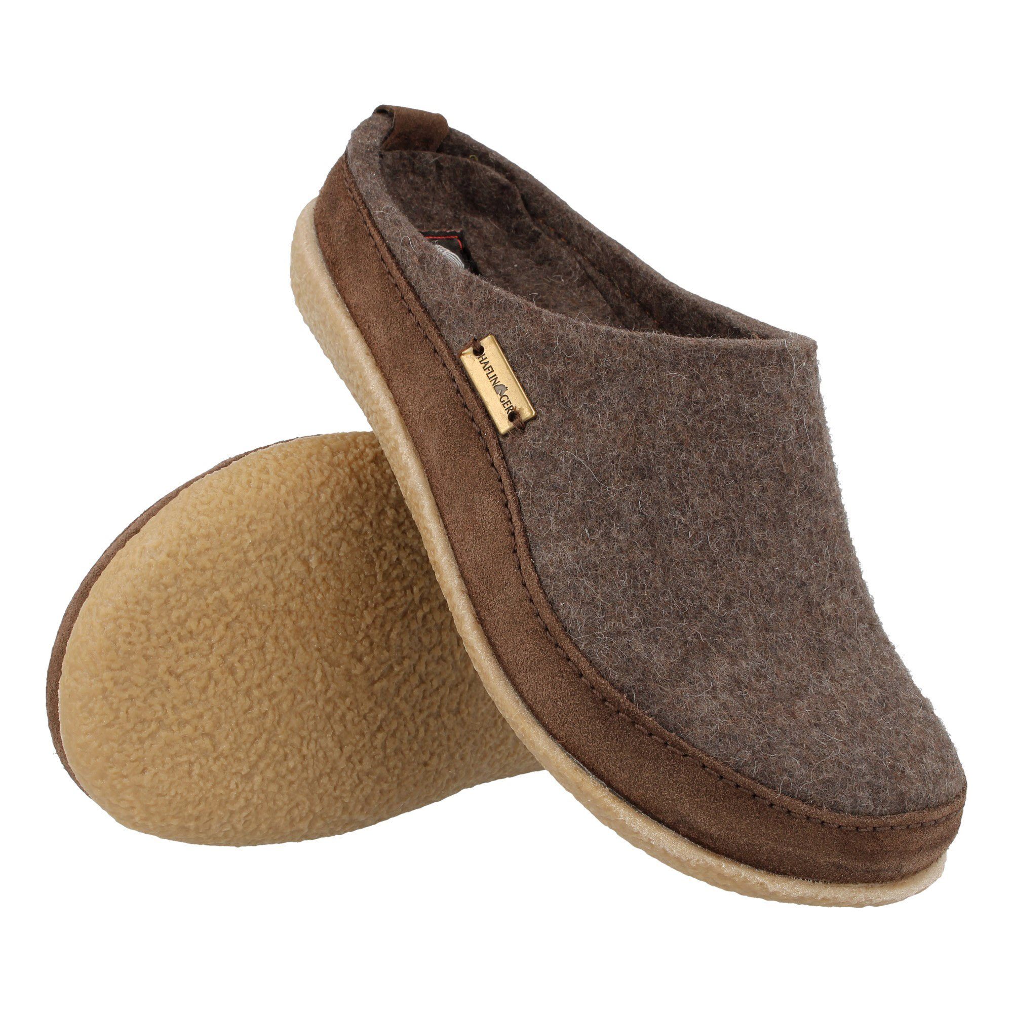 Haflinger Blizzard Skane Filzpantoffel Hausschuh Gummisohle Hausschuh