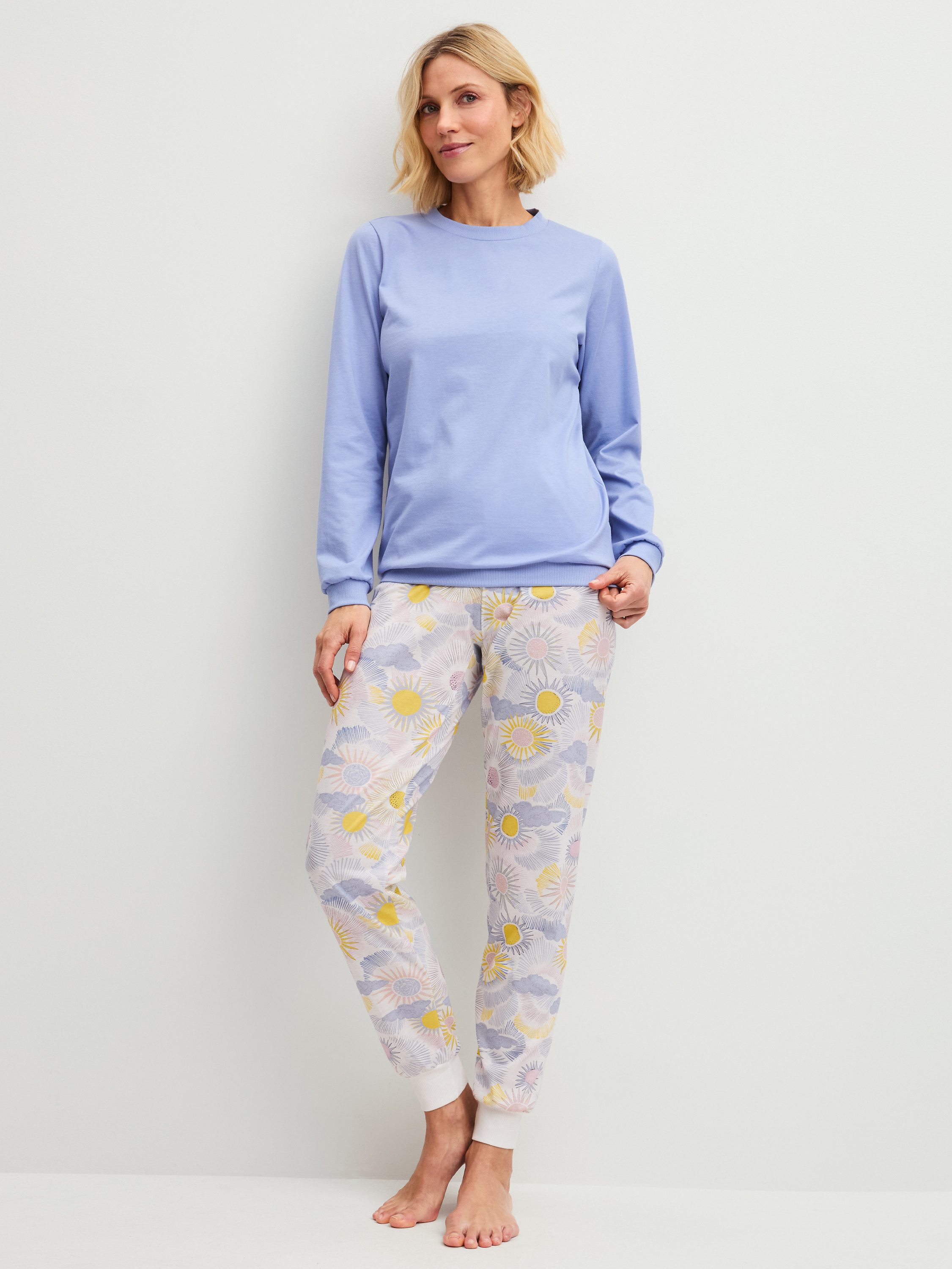 CALIDA Pyjama EDITION 85 Damen (2 tlg) Weich, atmungsaktiv, mit Bündchen