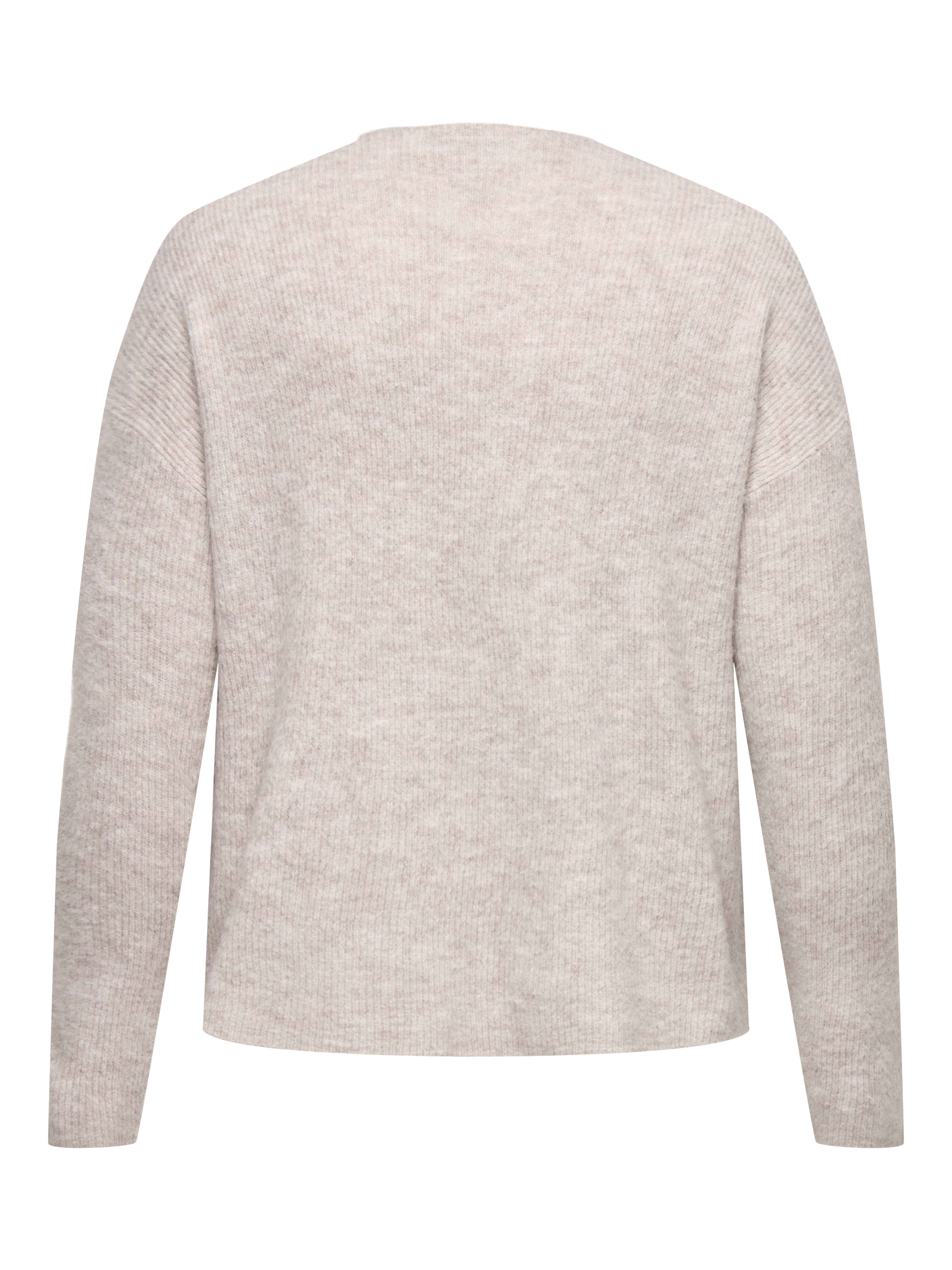 ONLY CARMAKOMA Strickpullover CARCAMILLA V-NECK L/S PULLOVER KNT NOOS Materialmix