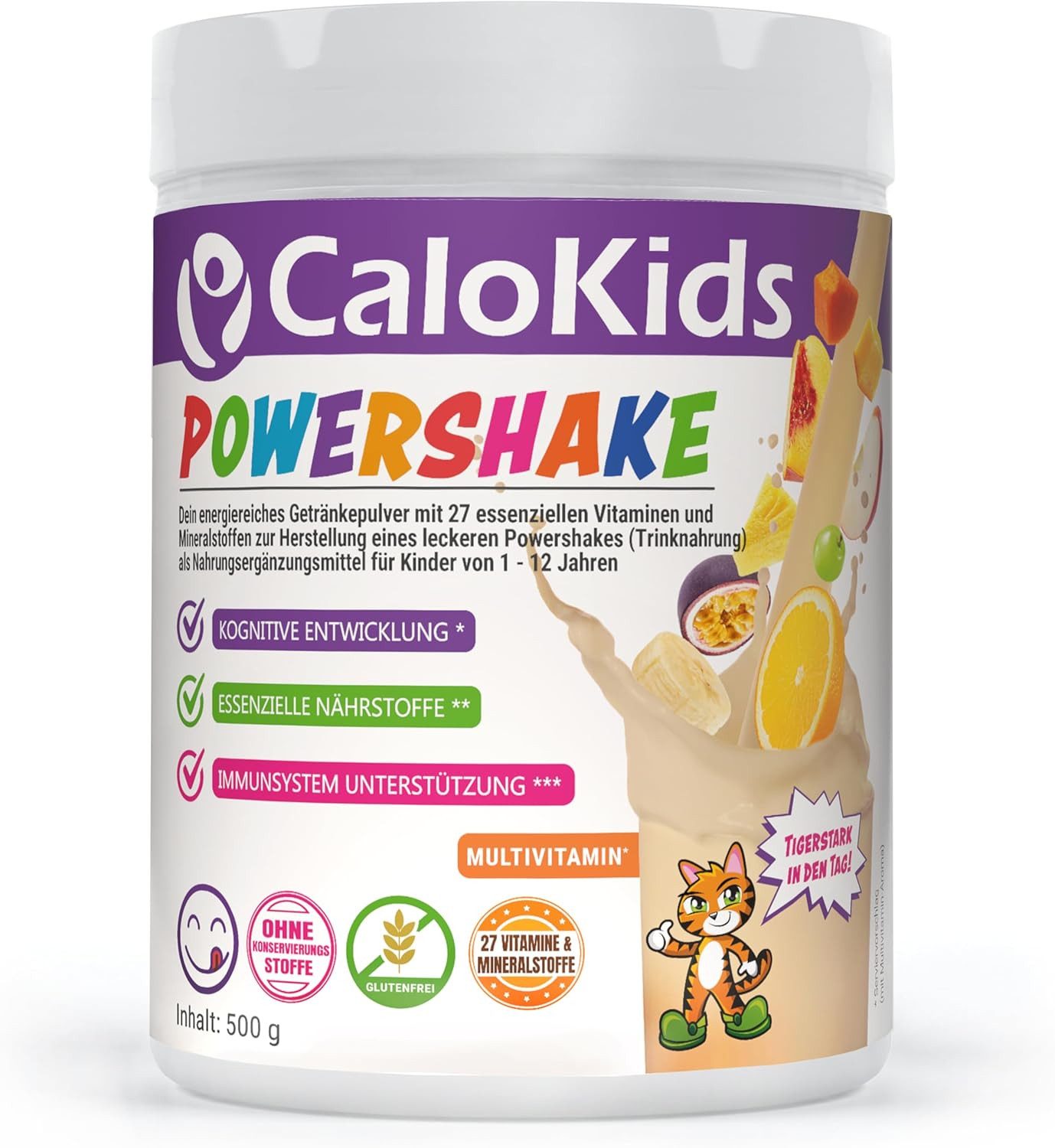 CaloVital Trinknahrung für Kinder, Vitamin Powershake mit 27 Витаминыn 500g Pulver