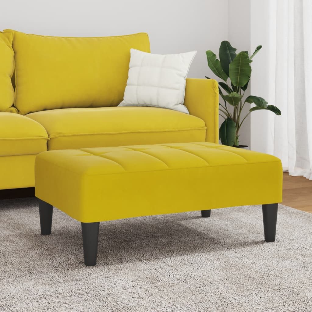 vidaXL Polsterhocker Fußhocker Gelb 77x55x31 cm günstig online kaufen