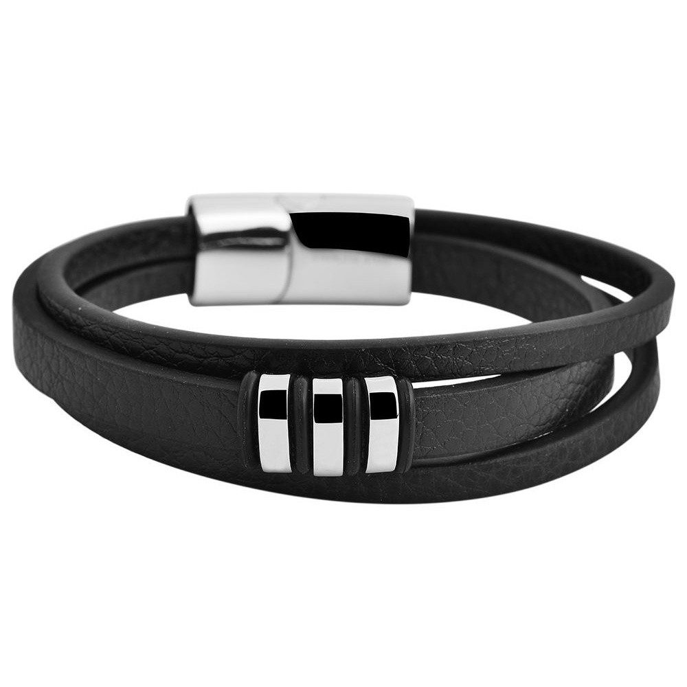Adelia´s Armreif Armband – Armreif aus Leder 21 cm, Ideal als Geschenk – dezent und elegant