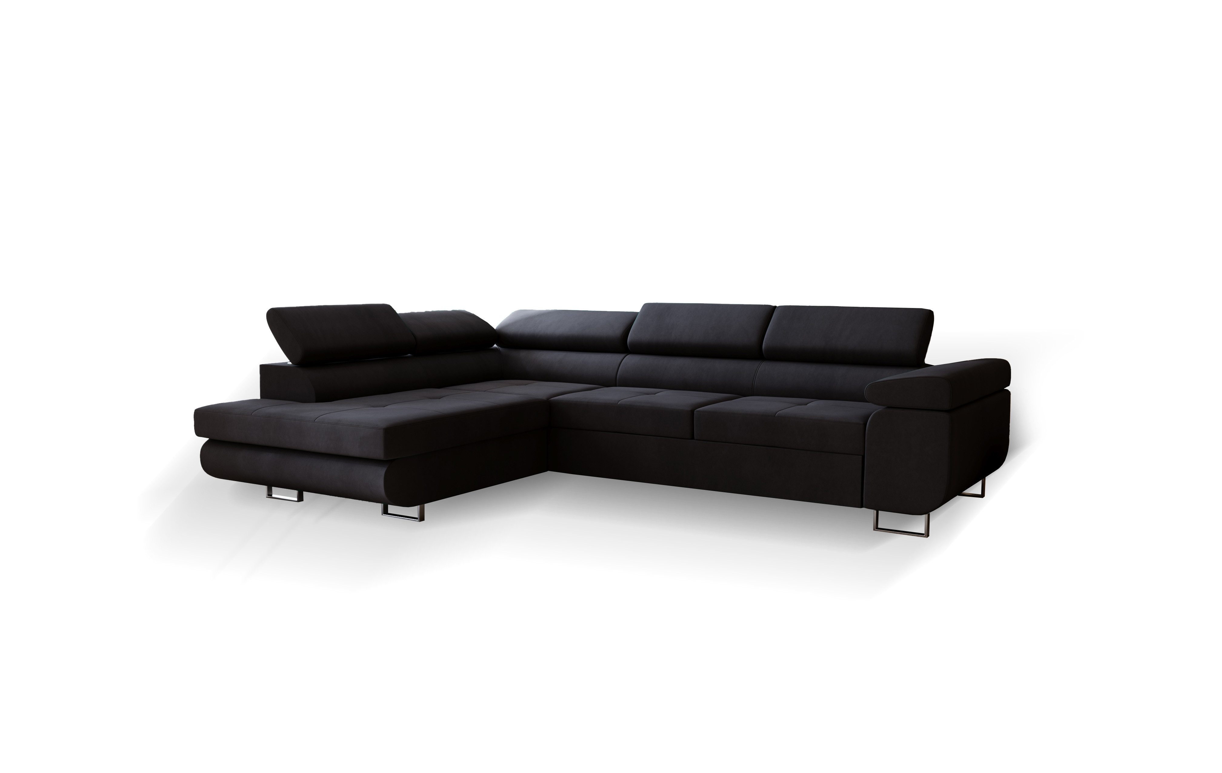 Goldstoff Ecksofa mit Schlaffunktion - Designersofa, Sofa mit Bettfunktion günstig online kaufen