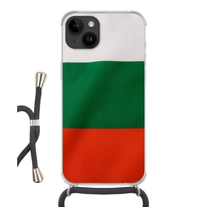 MuchoWow Handyhülle Nahaufnahme der Flagge von Bulgarien Handyhülle Telefonhülle Apple iPhone 14