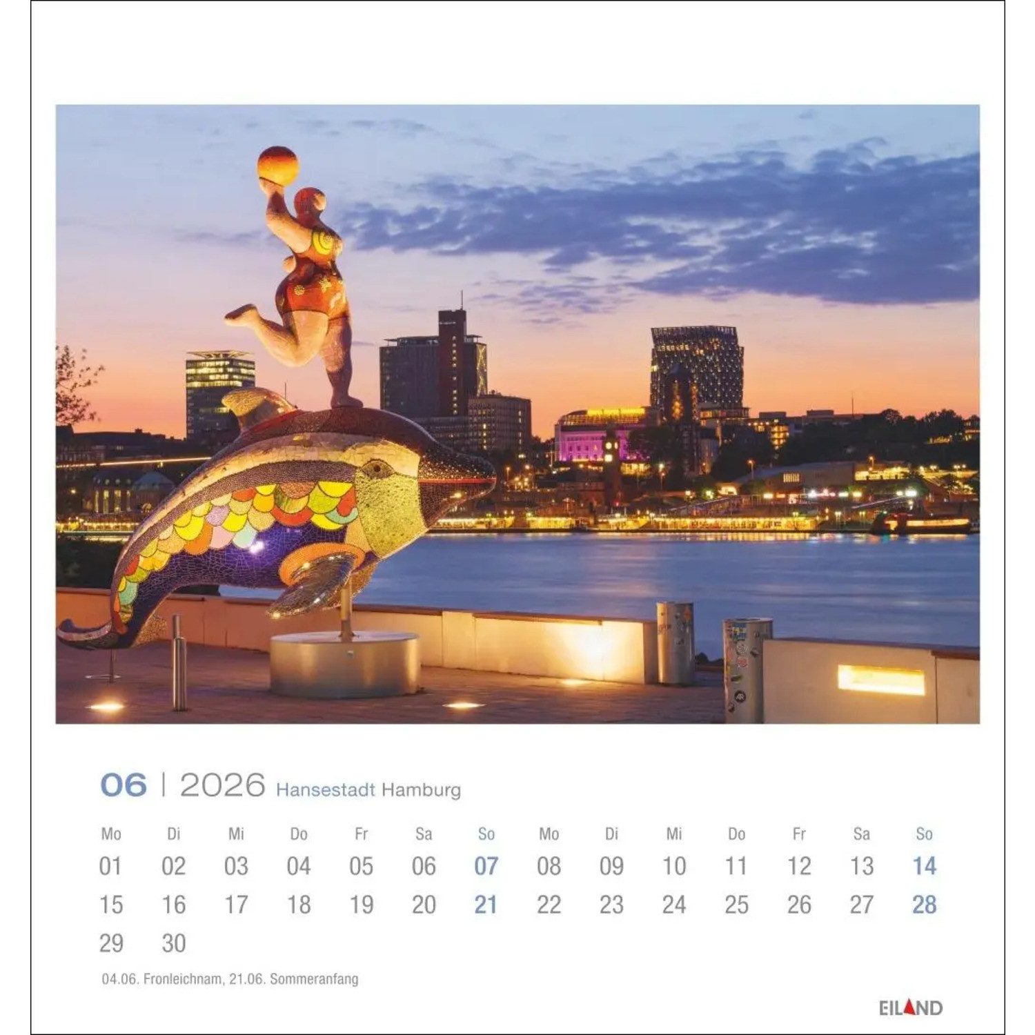 Wandkalender Hansestadt Hamburg Postkartenkalender 2026