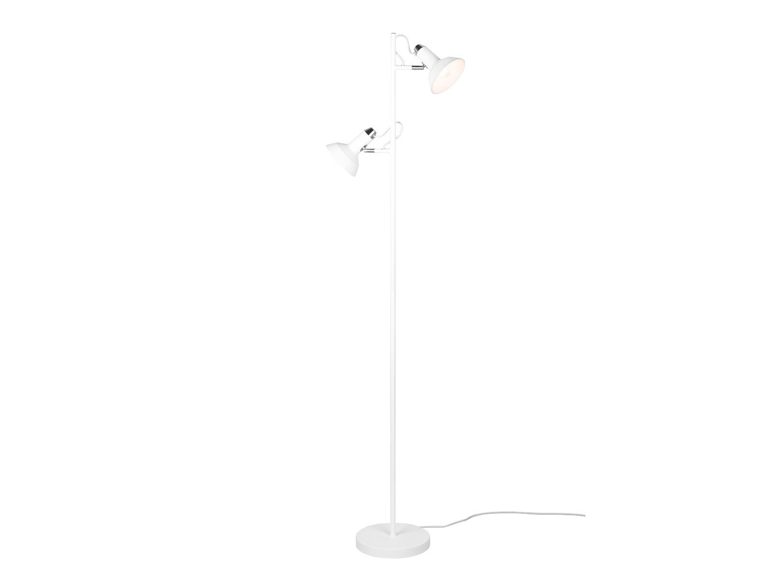 2 dimmbar Spots Weiß 155 Ecke, LED H: matt Dimmfunktion, wechselbar, Weiß, Design-er Lese-lampe Industrial meineWunschleuchte Warmweiß, LED für Stehlampe,