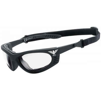 KHS Sonnenbrille Armee Sportbrille, klar (Set, Sonnenbrille inkl. Etui) beidseitige Anti-Fog-Beschichtung