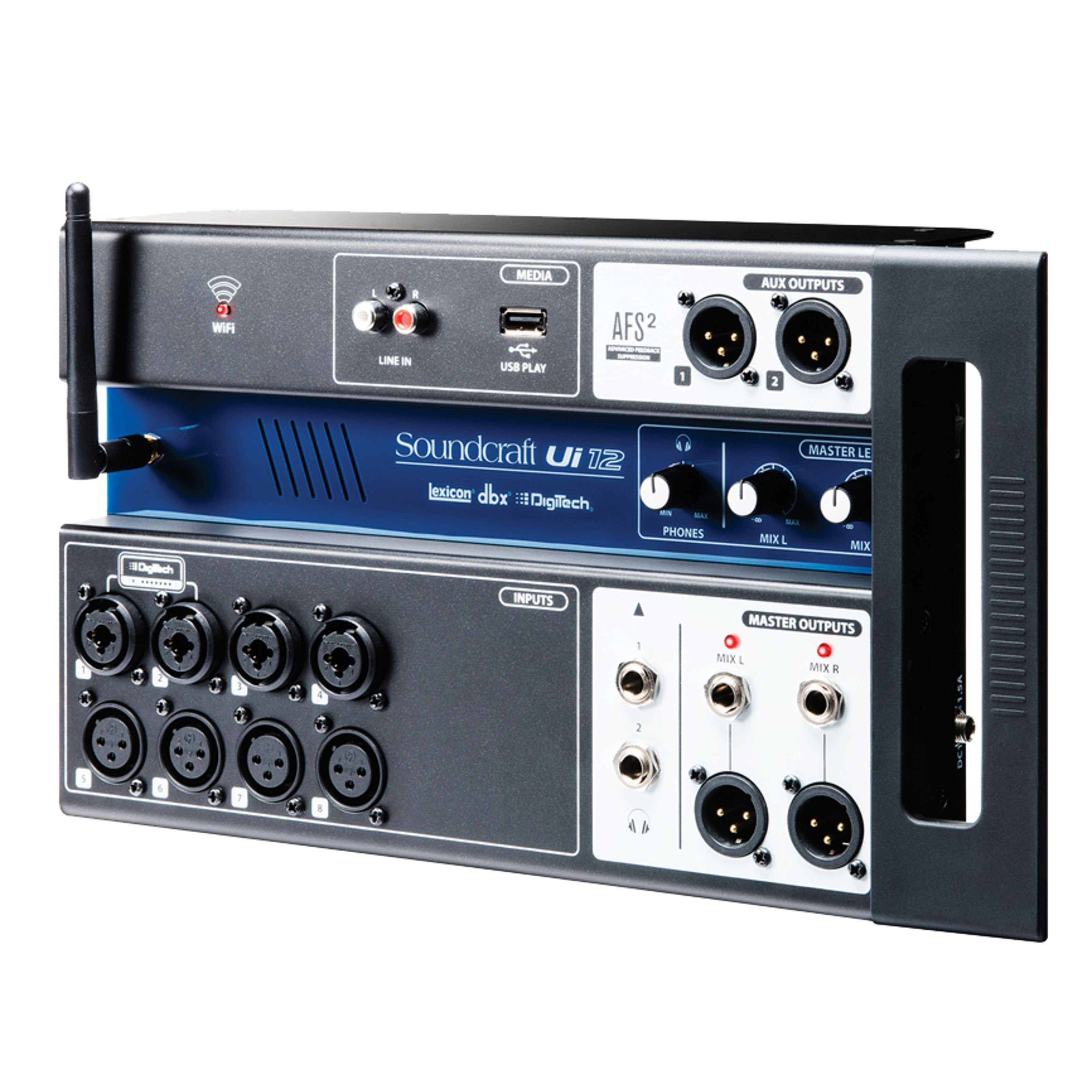 Soundcraft Mischpult, (Ui12 12-Kanal Digitalpult, PA Mischpulte, Digital Mixer), Ui12 12-Kanal Digitalpult - Digital Mixer